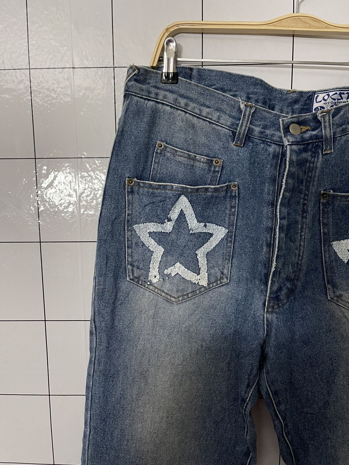 Japanese Brand × Vintage Vintage Loc Star Printed Logo Rare Design Denim Jeans Size US 34 / EU 50 - 10 Thumbnail