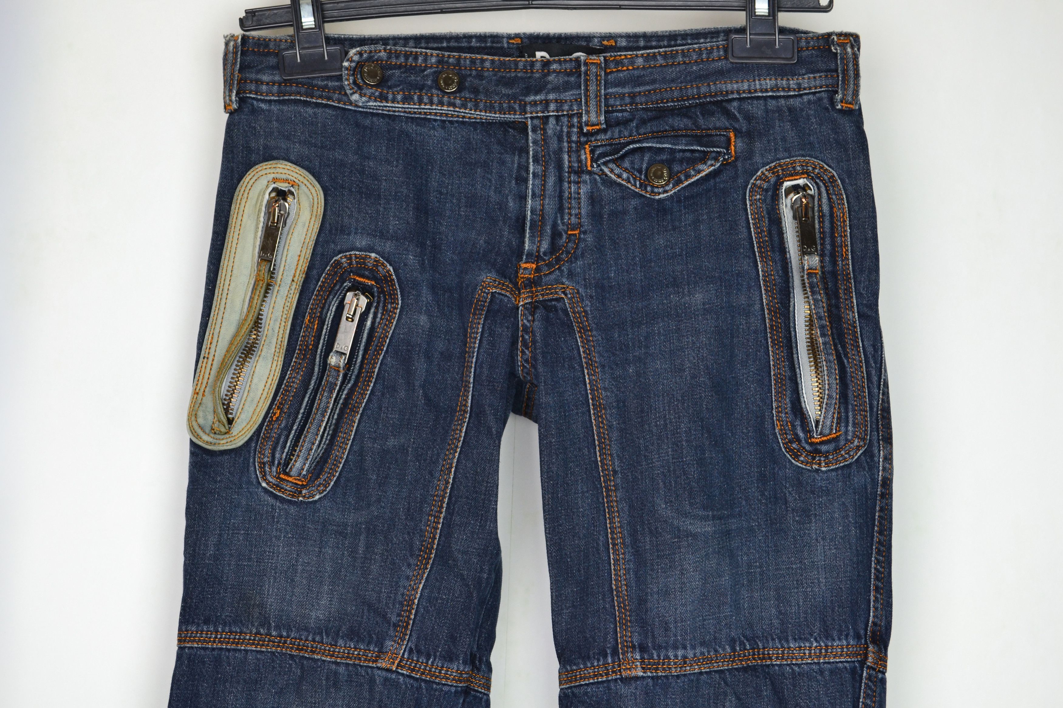 Dolce & Gabbana DOLCE GABBANA Jeans Denim D&G Pants 2003 Zip Leather Size US 28 / EU 44 - 3 Thumbnail