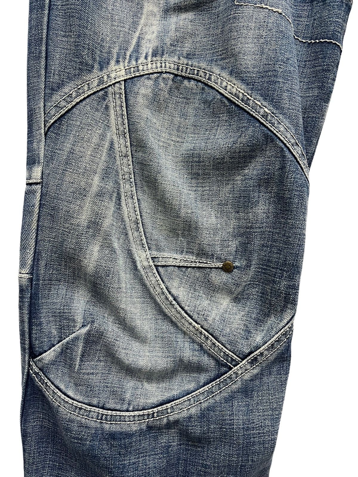 Other FYE🔥TOUGH JEANSMITH Designer Distressed Bartack Denim Pants Size US 34 / EU 50 - 8 Thumbnail