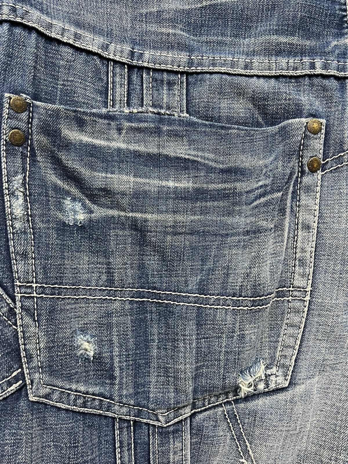 Other FYE🔥TOUGH JEANSMITH Designer Distressed Bartack Denim Pants Size US 34 / EU 50 - 14 Thumbnail