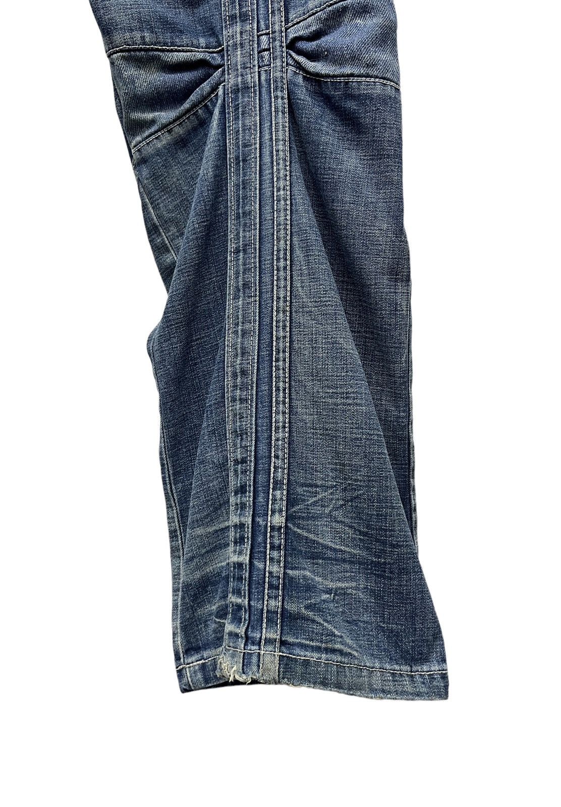 Other FYE🔥TOUGH JEANSMITH Designer Distressed Bartack Denim Pants Size US 34 / EU 50 - 17 Thumbnail