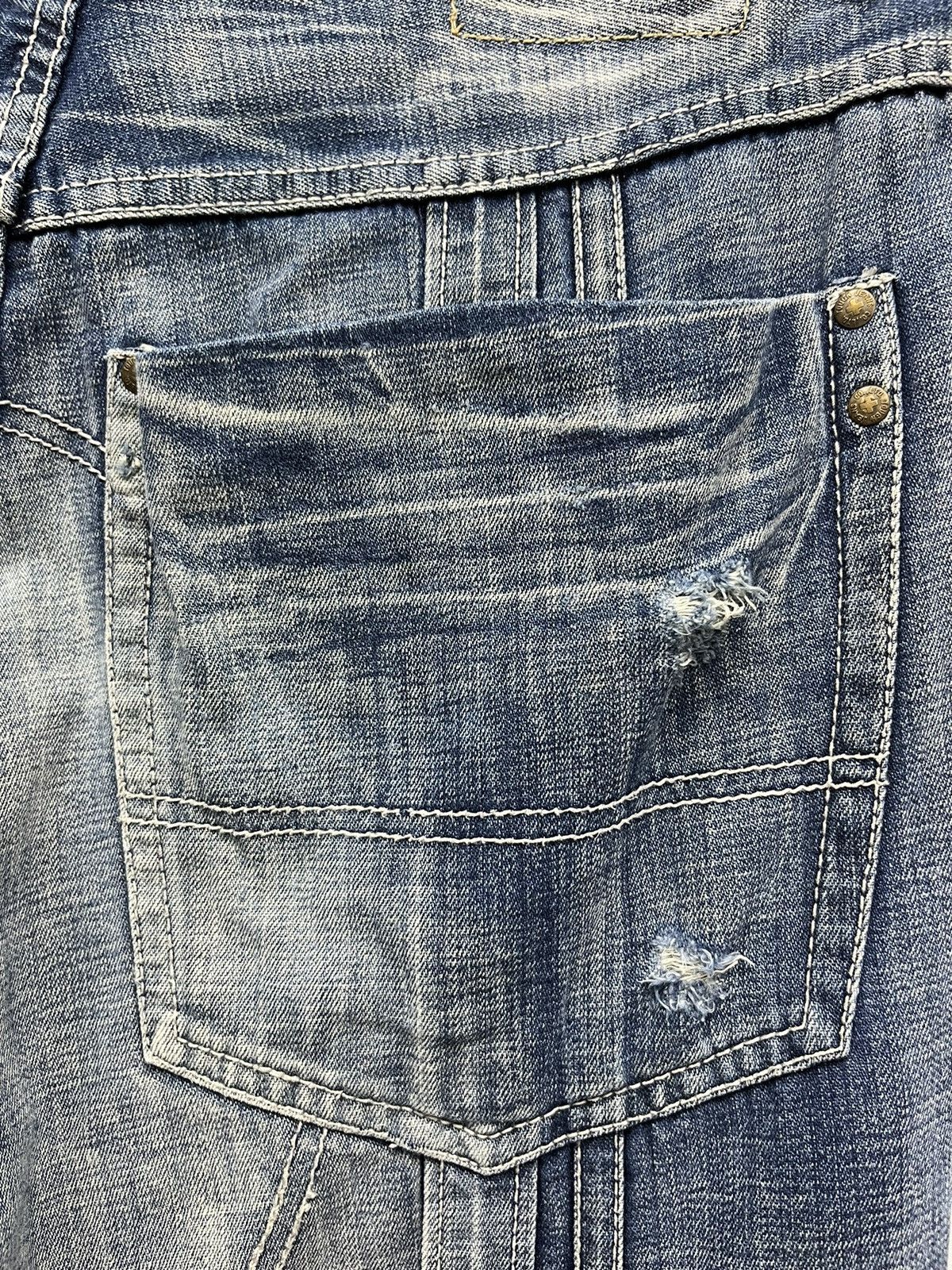 Other FYE🔥TOUGH JEANSMITH Designer Distressed Bartack Denim Pants Size US 34 / EU 50 - 15 Thumbnail