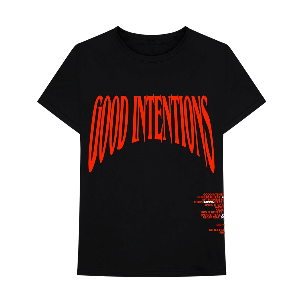 Vlone GOOD INTENTIONS BLACK TEE Size US XL / EU 56 / 4 - 1 Thumbnail