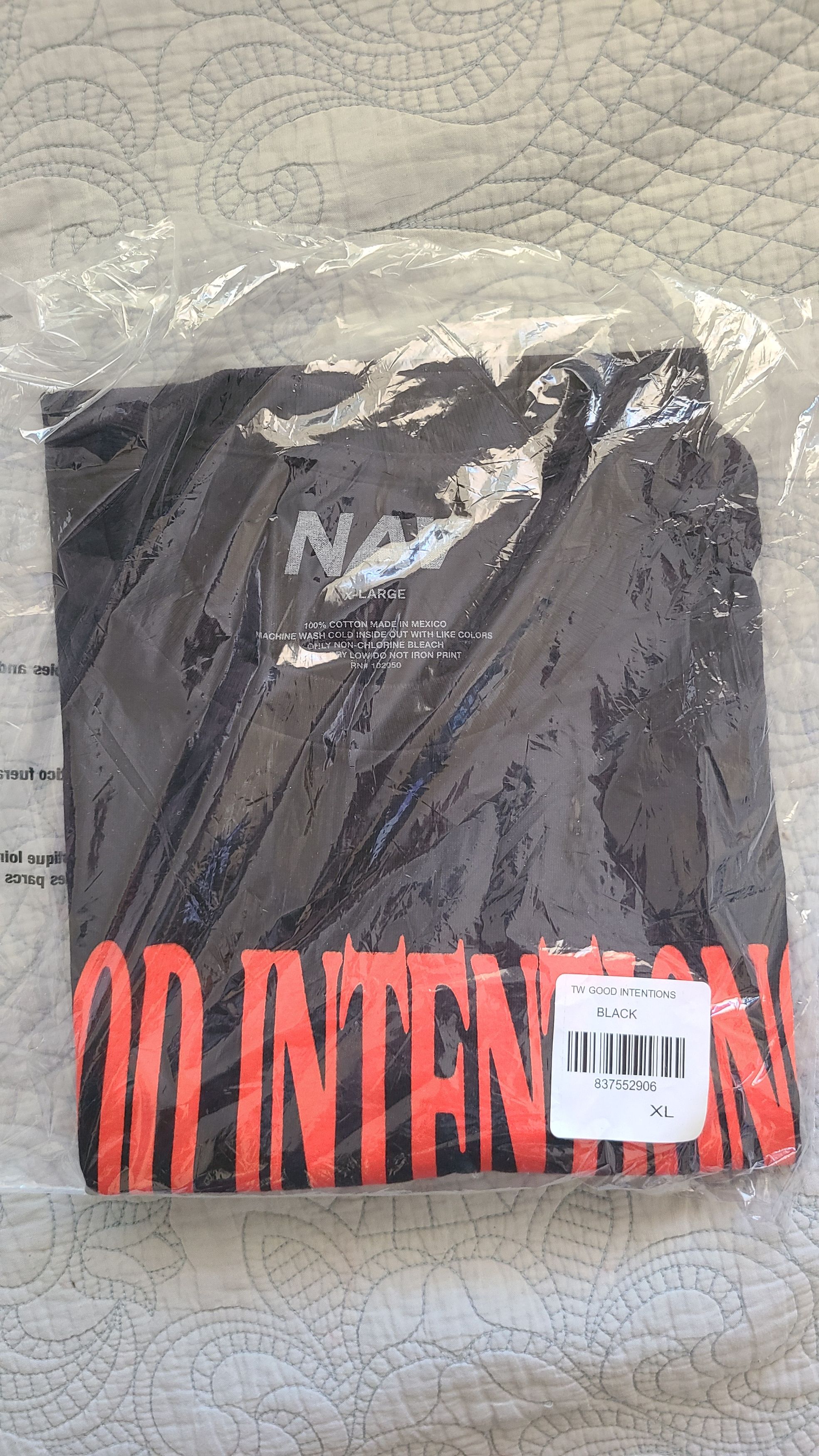 Vlone GOOD INTENTIONS BLACK TEE Size US XL / EU 56 / 4 - 3 Thumbnail