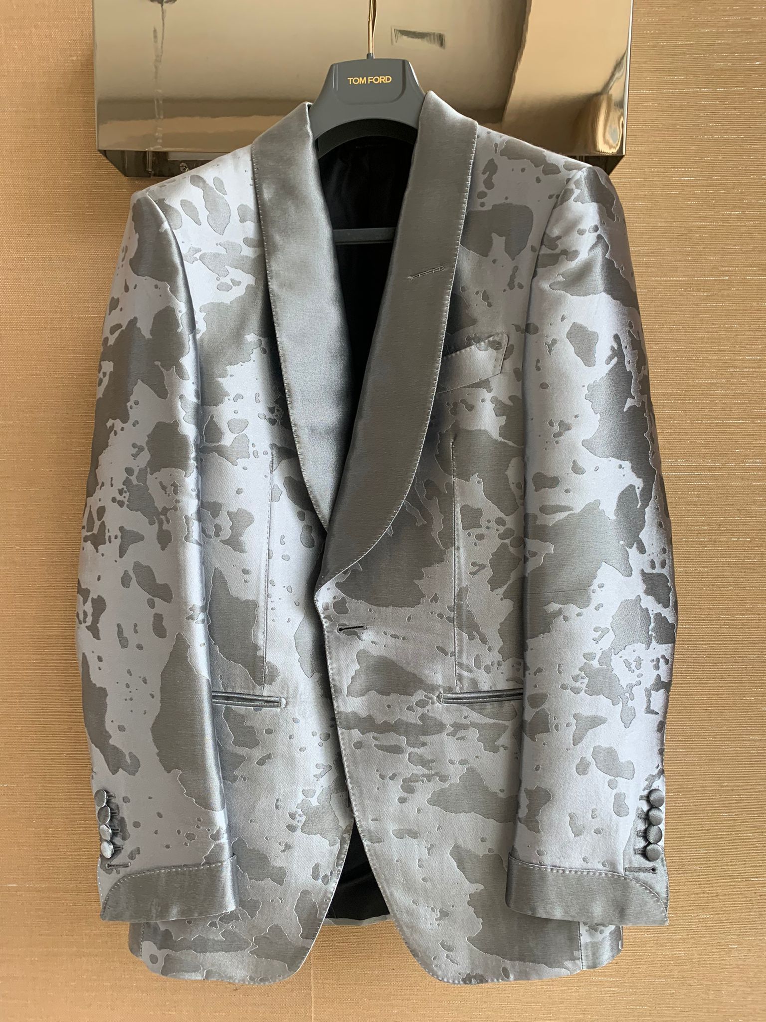 Tom Ford Camo Blazer Jacket in Silver Camo Size US S / EU 44-46 / 1 - 2 Thumbnail