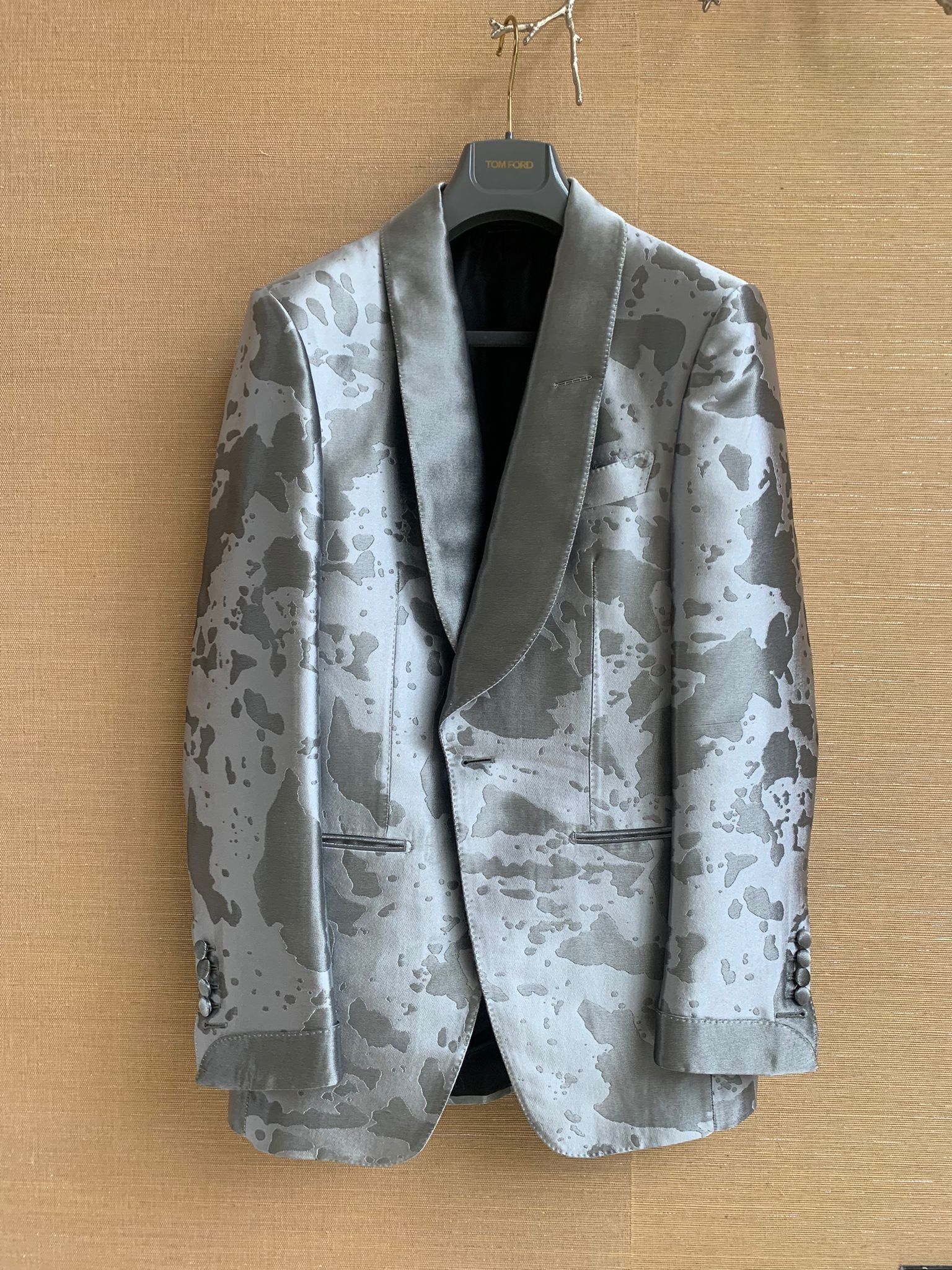 Tom Ford Camo Blazer Jacket in Silver Camo Size US S / EU 44-46 / 1 - 1 Thumbnail