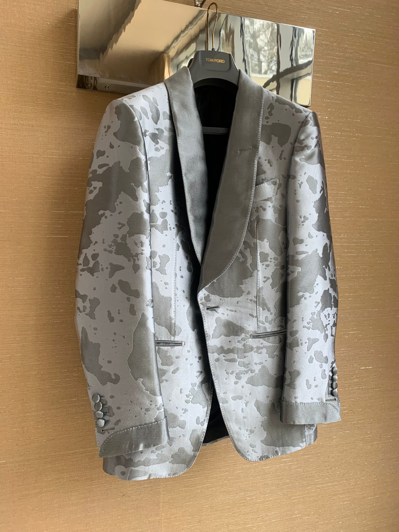 Tom Ford Camo Blazer Jacket in Silver Camo Size US S / EU 44-46 / 1 - 6 Thumbnail