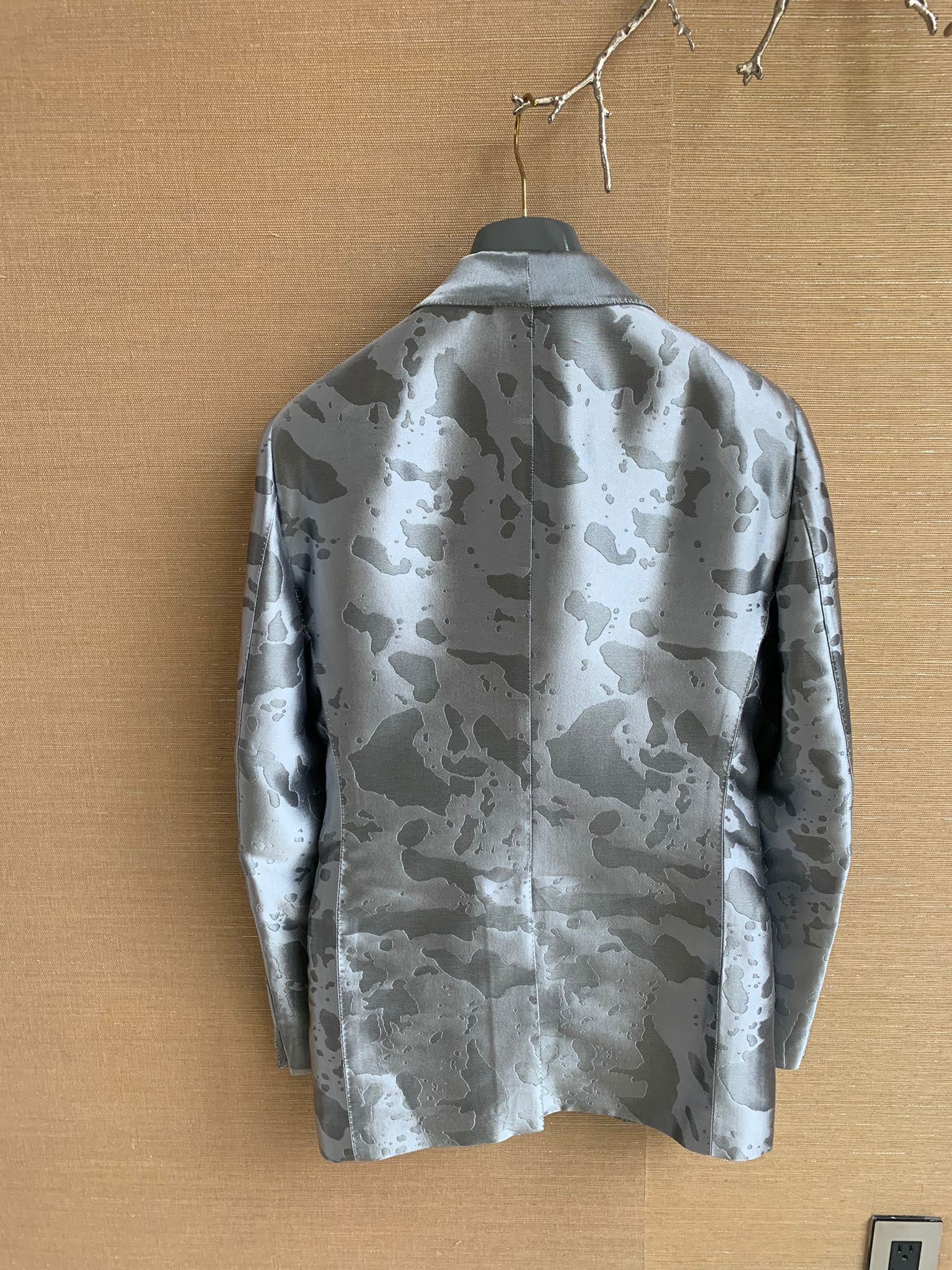 Tom Ford Camo Blazer Jacket in Silver Camo Size US S / EU 44-46 / 1 - 14 Thumbnail