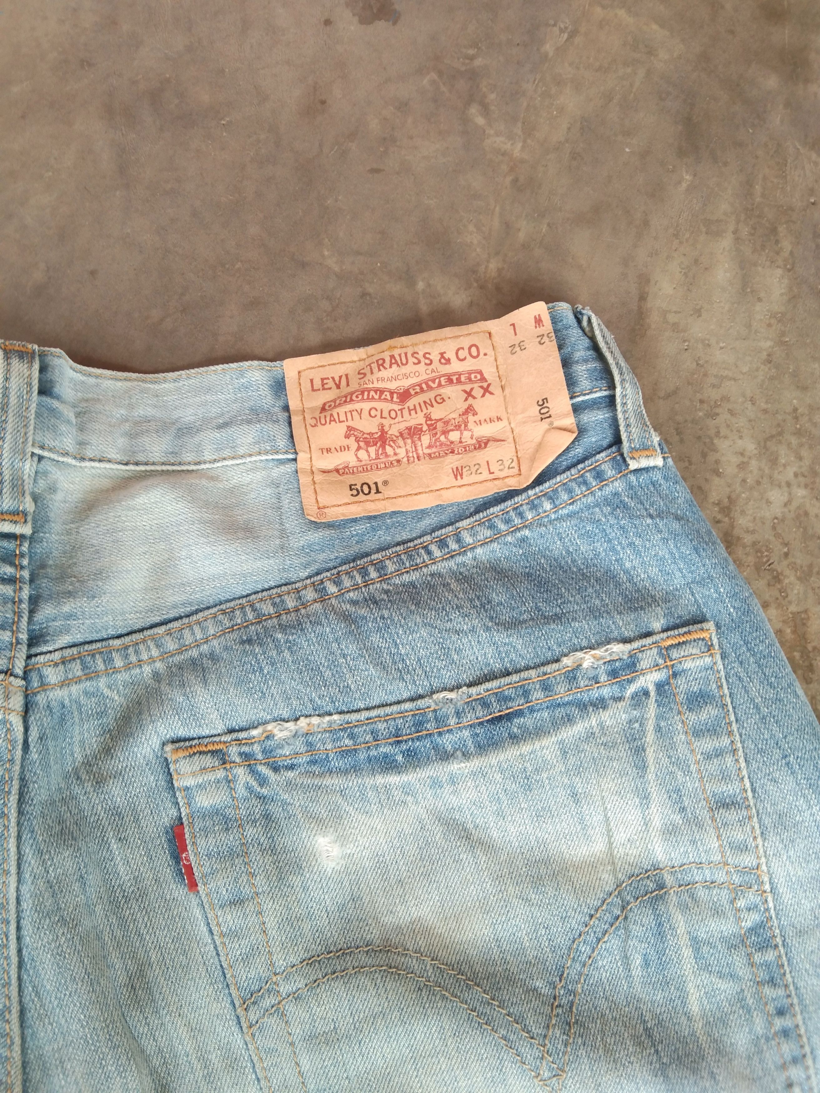 Levi's Vintage Levis 501 Rusty Wash Distressed Jeans 32x33 Size US 32 / EU 48 - 4 Thumbnail