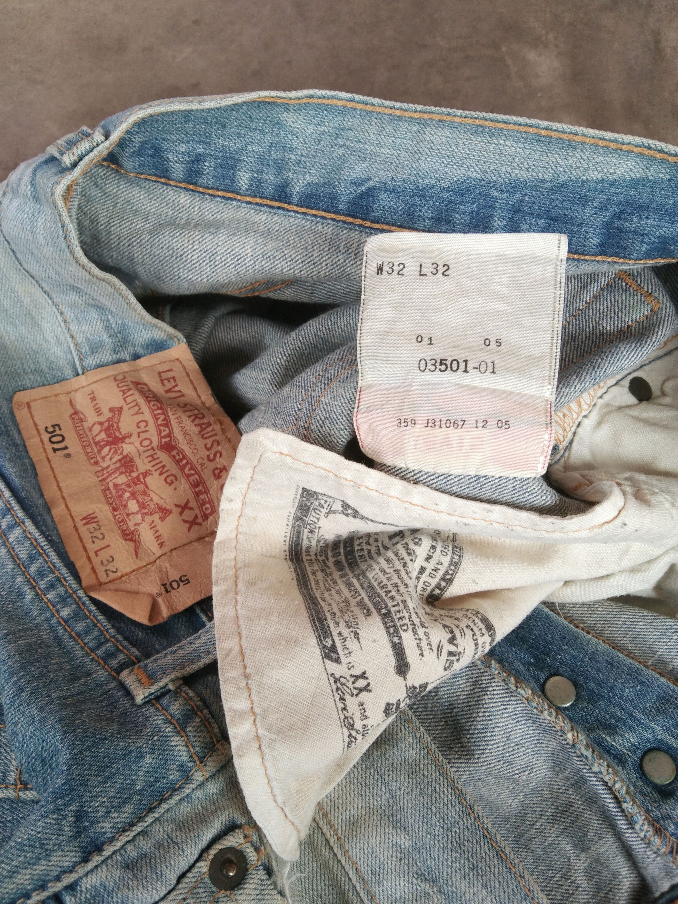 Levi's Vintage Levis 501 Rusty Wash Distressed Jeans 32x33 Size US 32 / EU 48 - 9 Thumbnail