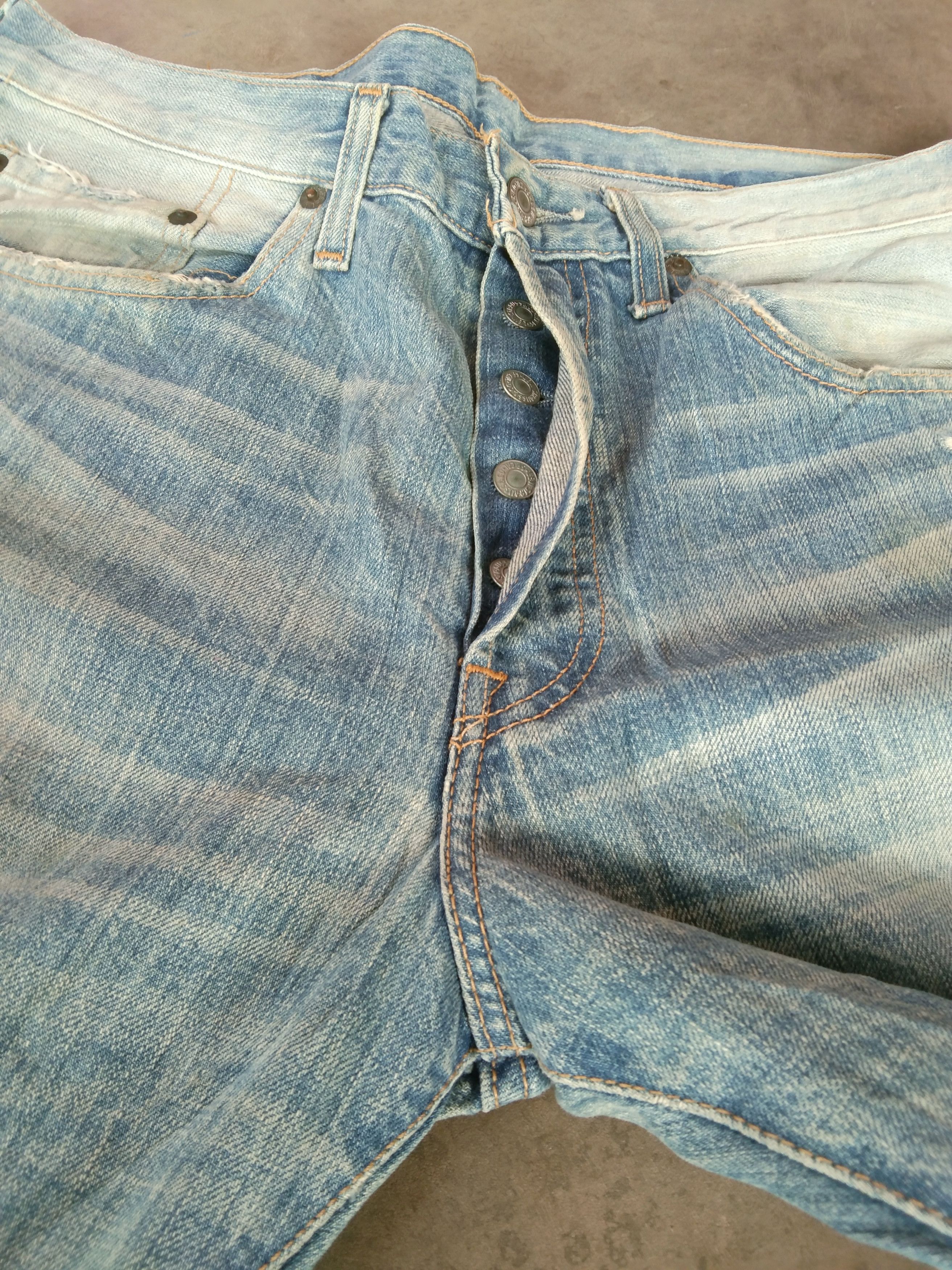 Levi's Vintage Levis 501 Rusty Wash Distressed Jeans 32x33 Size US 32 / EU 48 - 8 Thumbnail