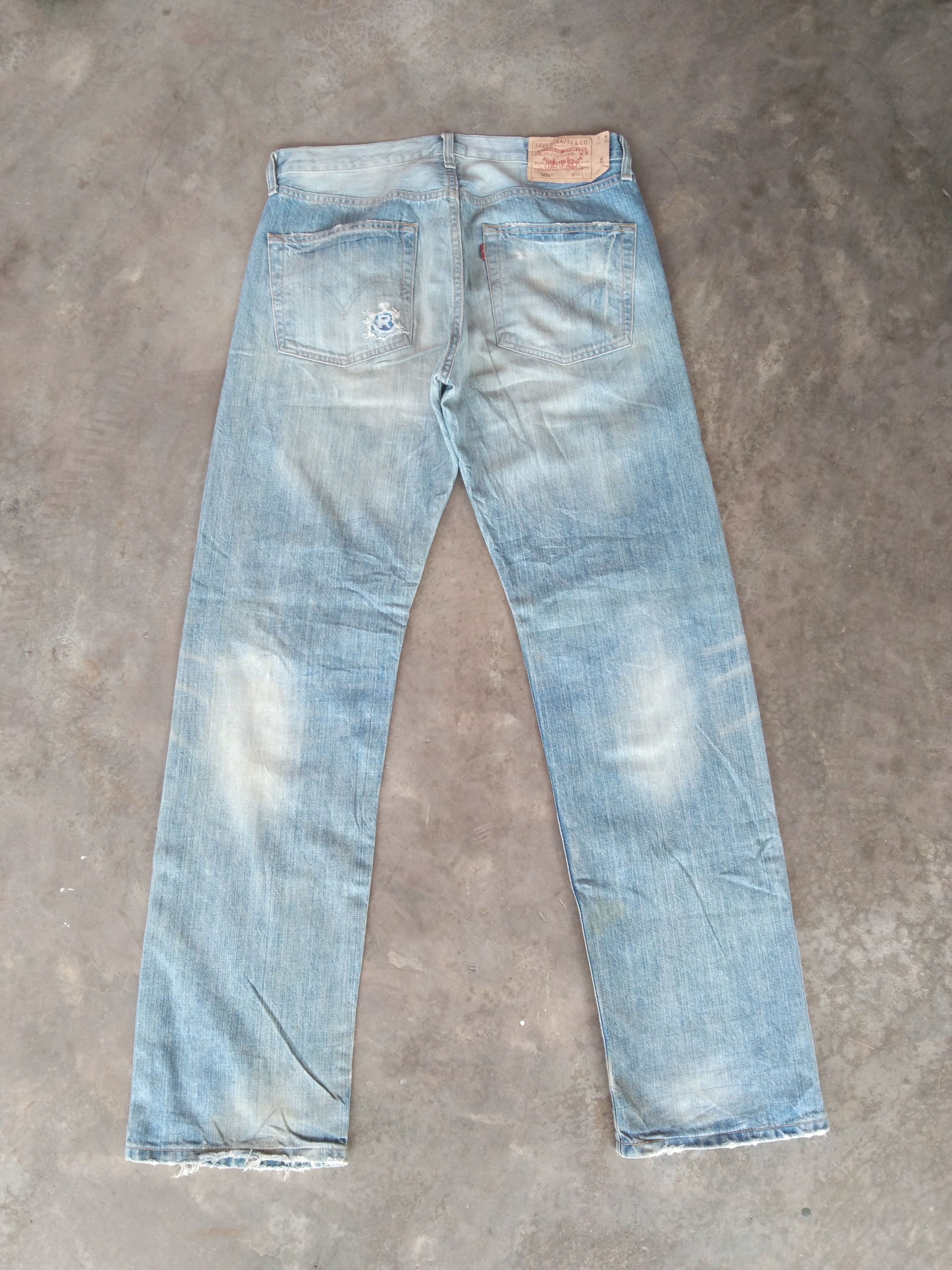 Levi's Vintage Levis 501 Rusty Wash Distressed Jeans 32x33 Size US 32 / EU 48 - 2 Thumbnail