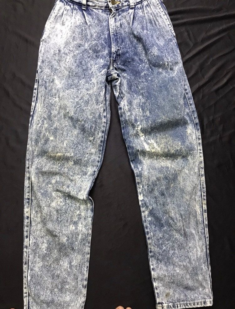 Japanese Brand MadeInJapan Propulsion Acid Wash high waist denim Pant Size US 26 / EU 42 - 2 Thumbnail