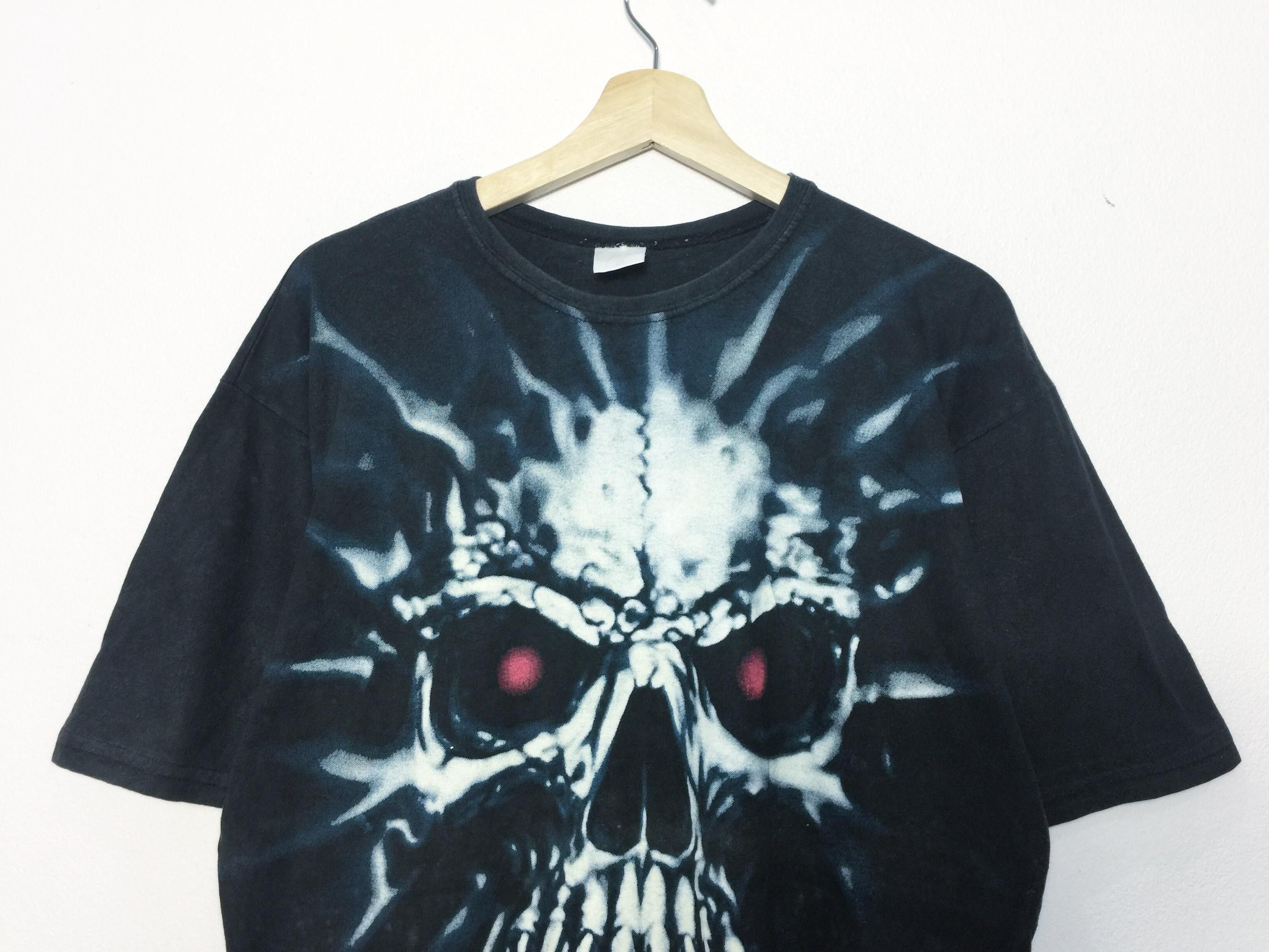 Vintage Rare Vintage Skull OVP Tees / overprint / fullprint Size US M / EU 48-50 / 2 - 2 Thumbnail
