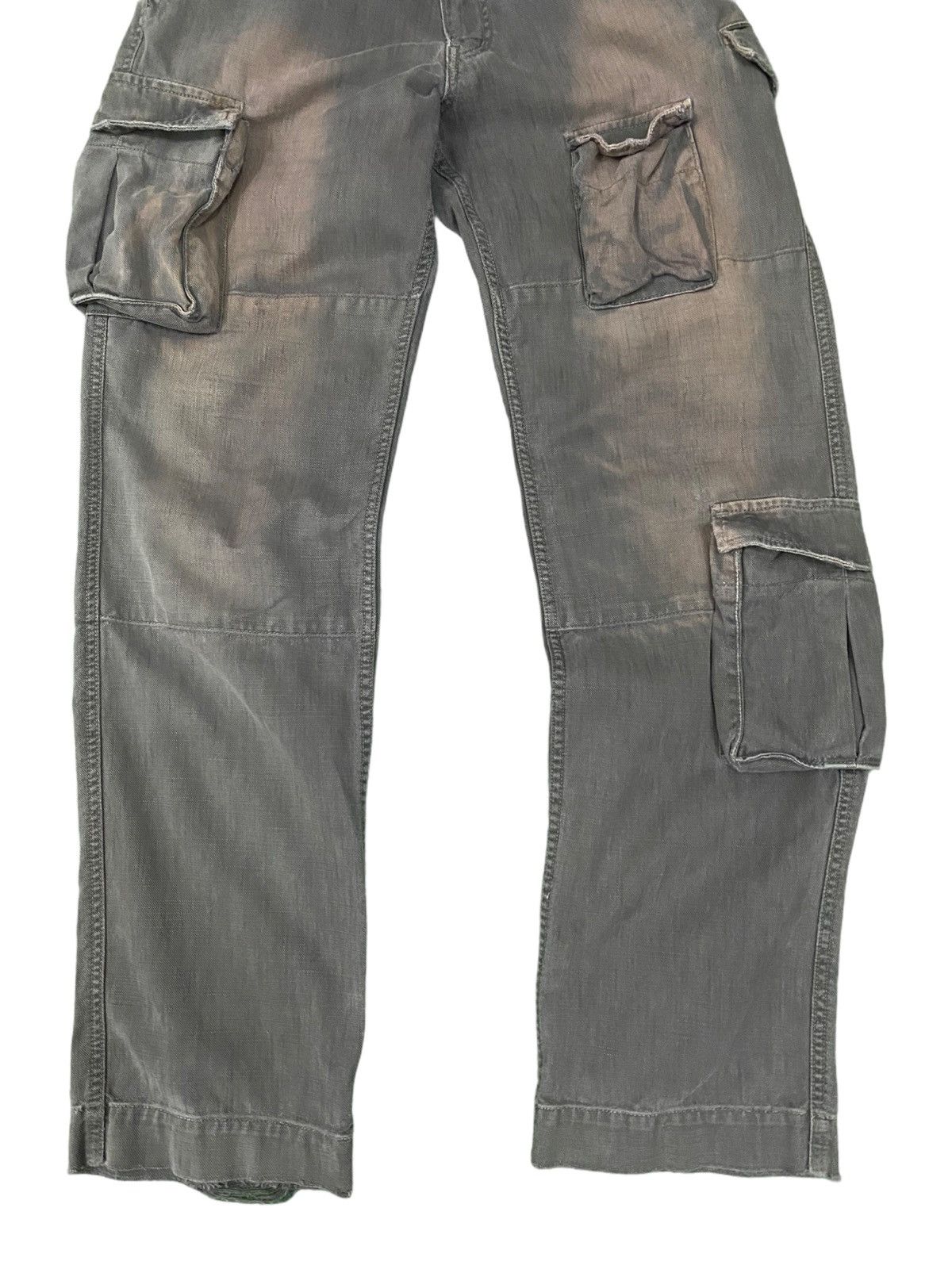 Japan Blue × Japanese Brand × Vintage Vintage Blue way distress cargo pant Size US 32 / EU 48 - 4 Thumbnail