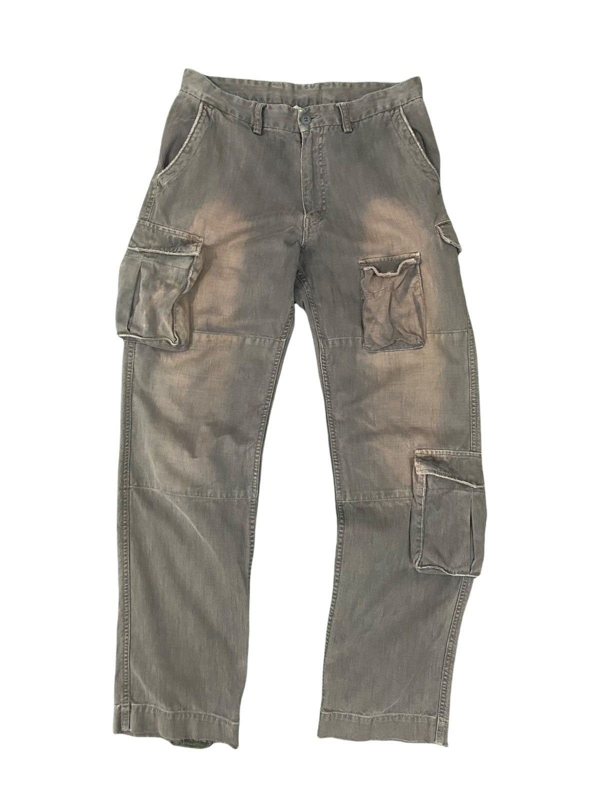 Japan Blue × Japanese Brand × Vintage Vintage Blue way distress cargo pant Size US 32 / EU 48 - 1 Thumbnail
