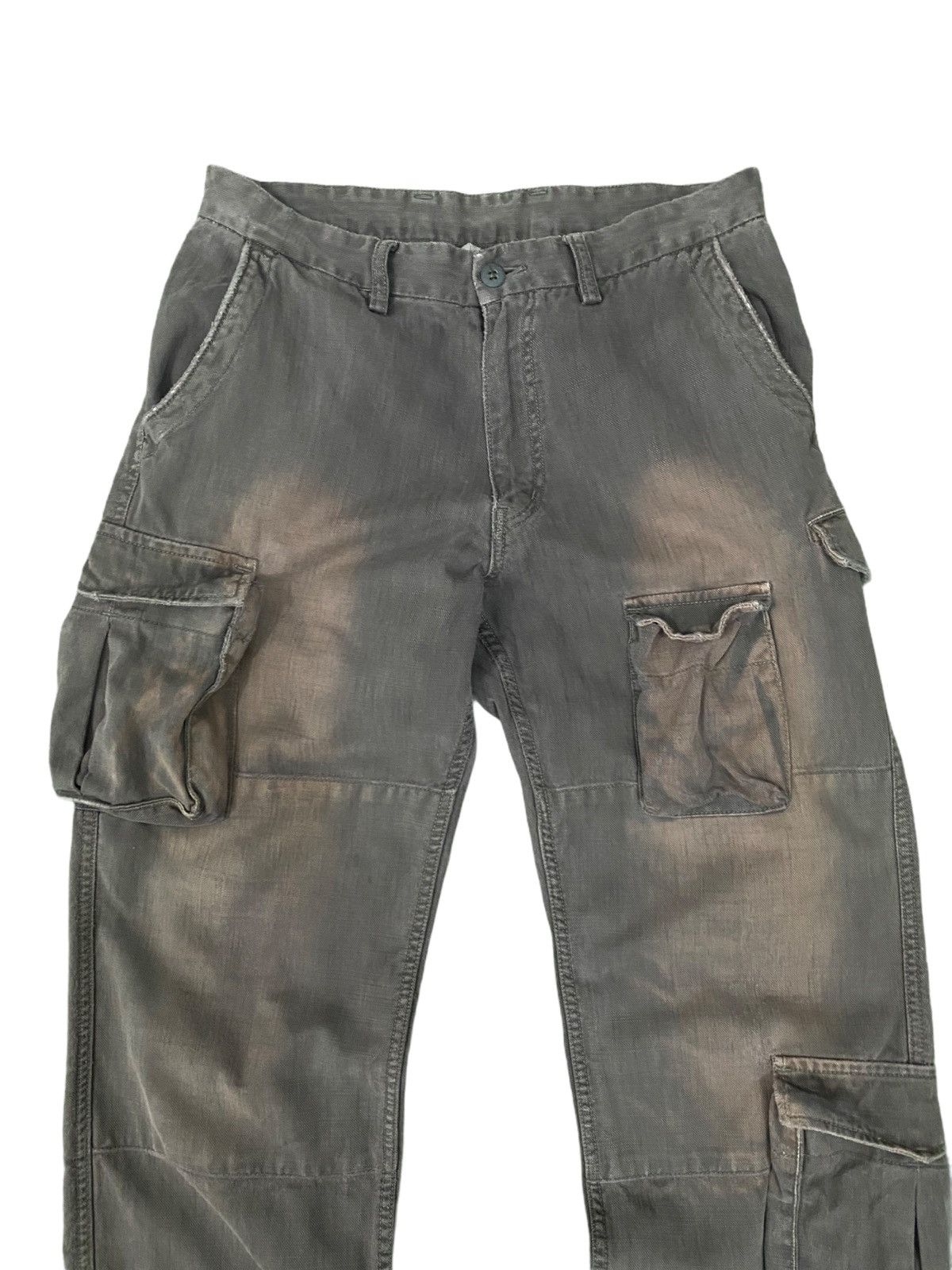 Japan Blue × Japanese Brand × Vintage Vintage Blue way distress cargo pant Size US 32 / EU 48 - 3 Thumbnail