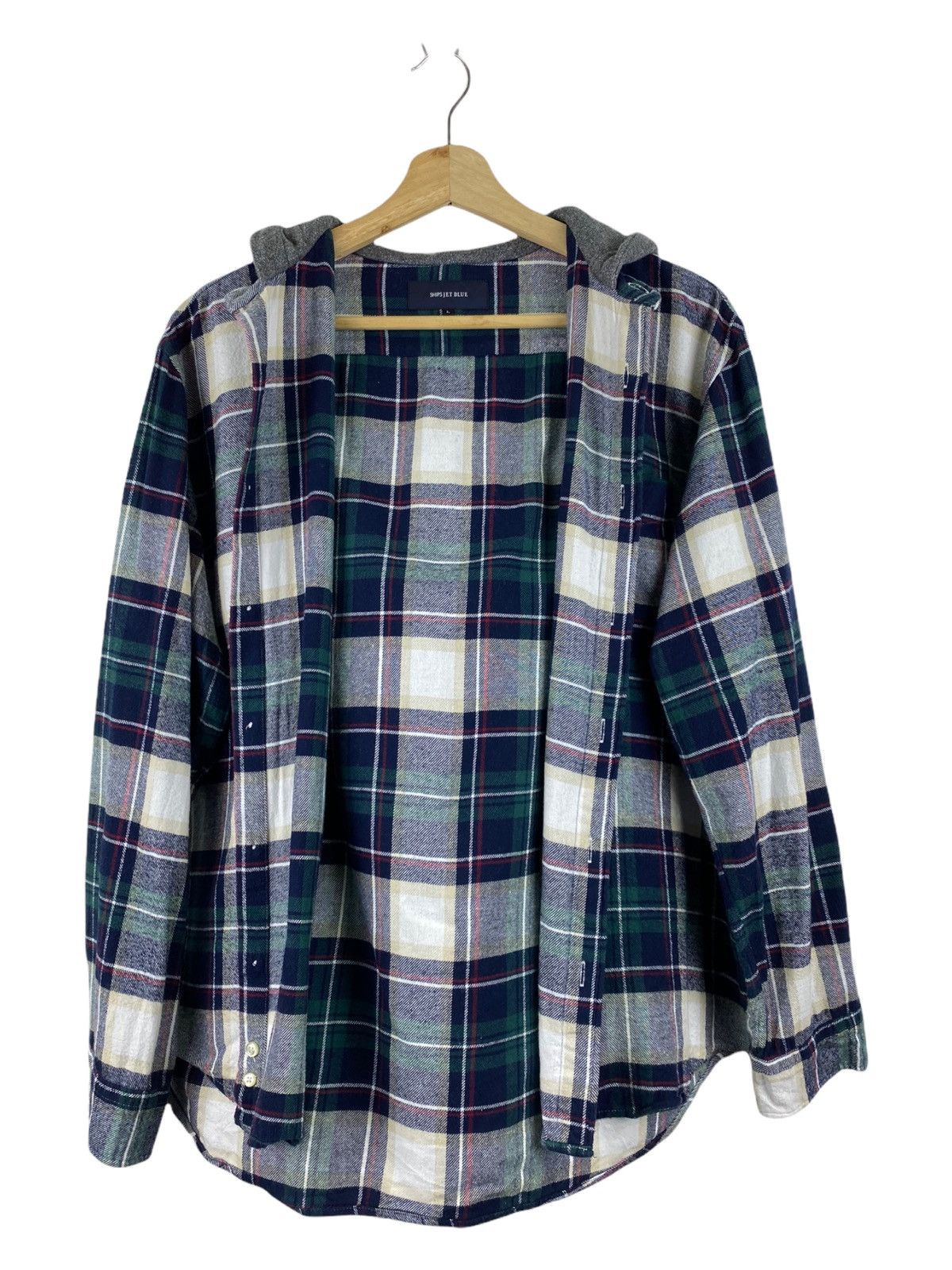 Flannel × Japanese Brand × SHIPS Ships jet blue flannel jacket hoodies Size US L / EU 52-54 / 3 - 3 Thumbnail