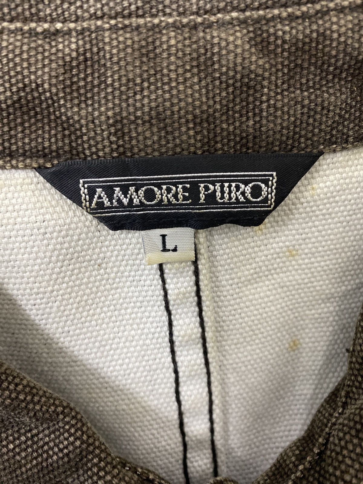 Japanese Brand × Vintage Vintage amori puro khakis worker jacket Size US L / EU 52-54 / 3 - 4 Thumbnail