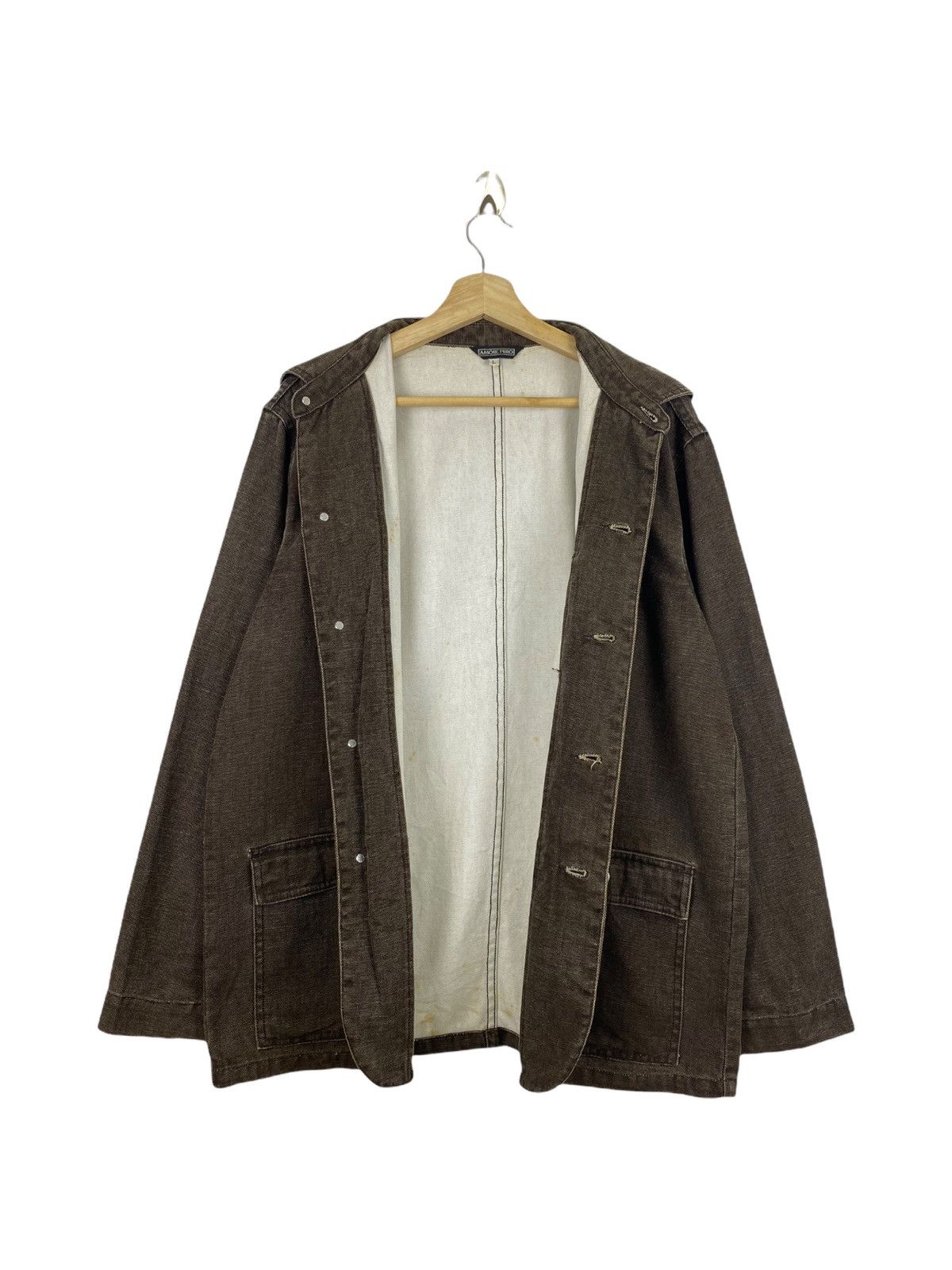 Japanese Brand × Vintage Vintage amori puro khakis worker jacket Size US L / EU 52-54 / 3 - 3 Thumbnail