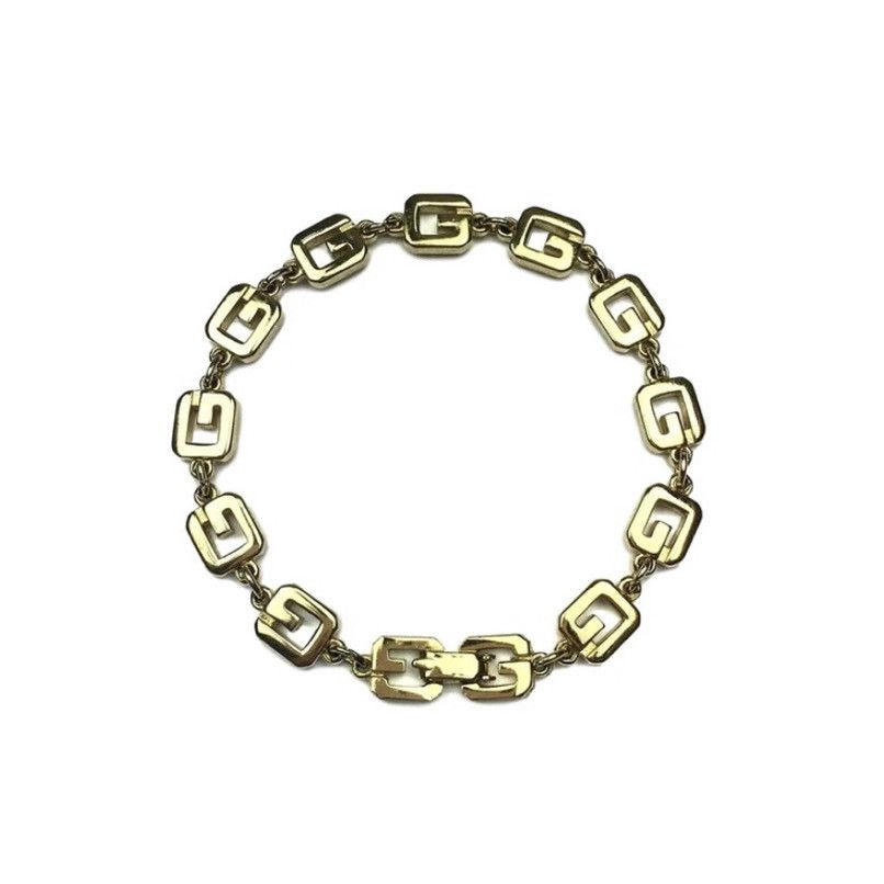image of Vintage Givenchy G Logo Bracelet in Gold, Men's