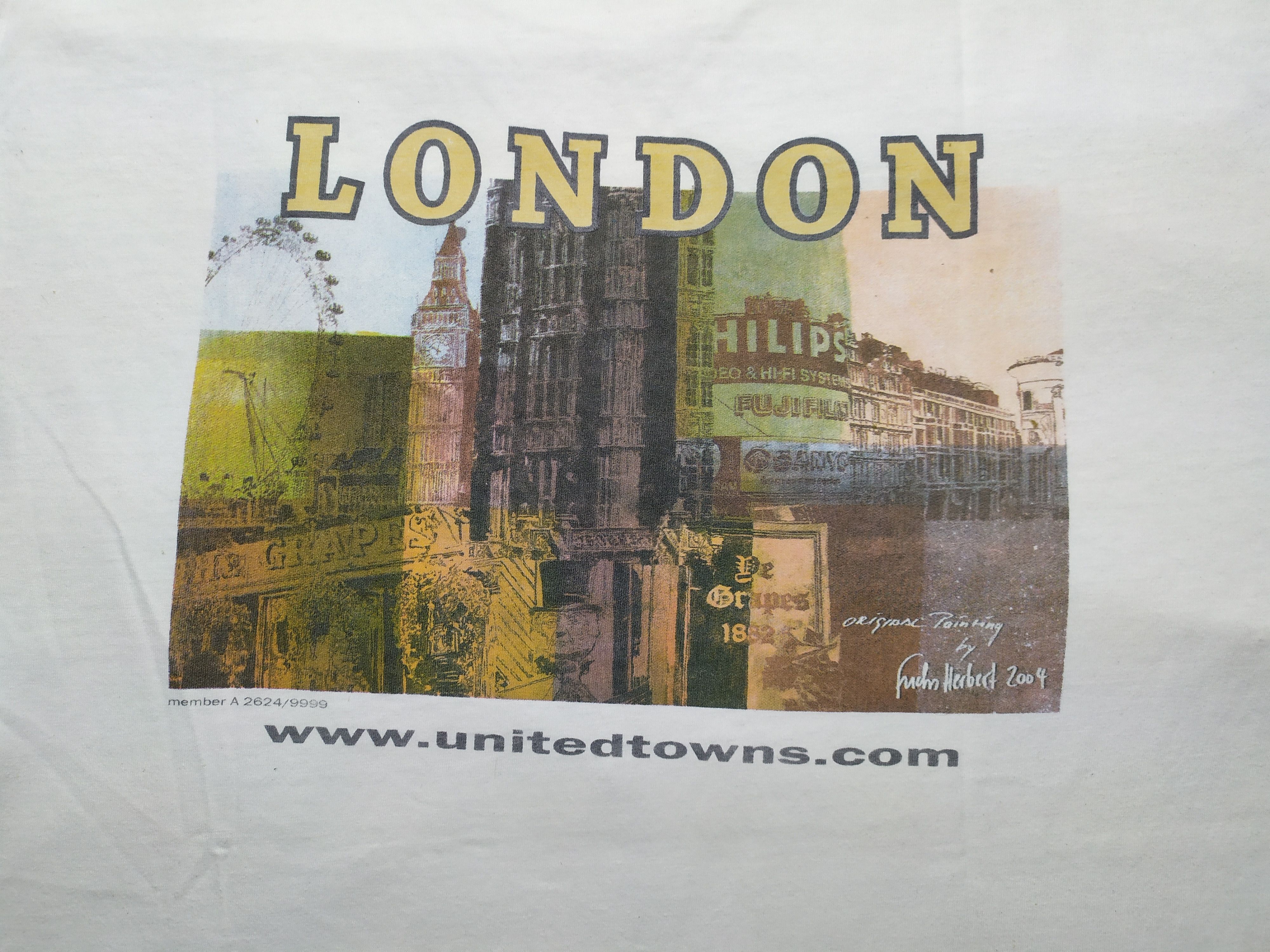 Other Vintage London United Towns Painting by Herbert Size US L / EU 52-54 / 3 - 7 Thumbnail