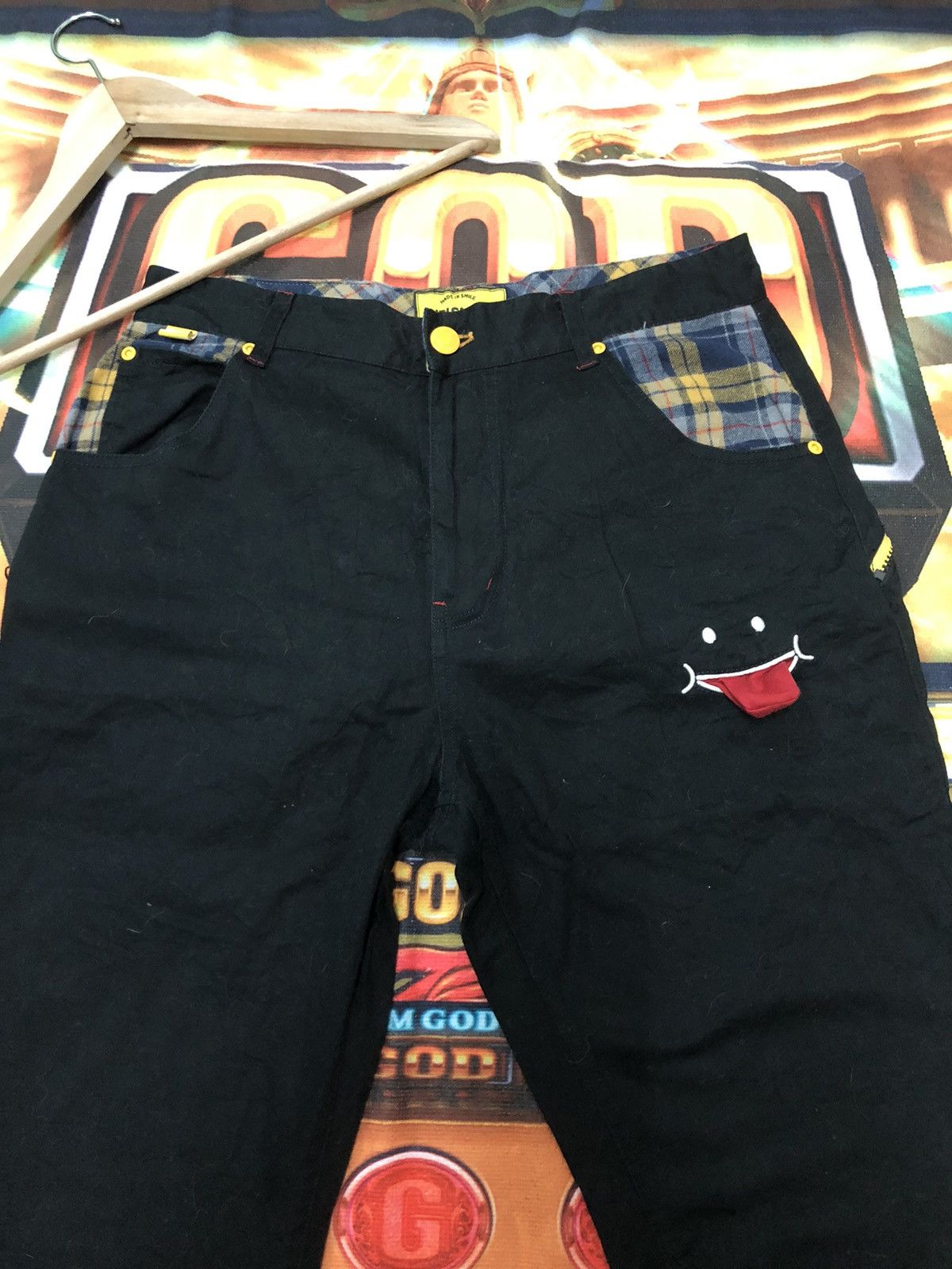 Japanese Brand UP! SMILE TOKYO JAPAN LIMITED BLACK PANTS Size US 32 / EU 48 - 2 Thumbnail