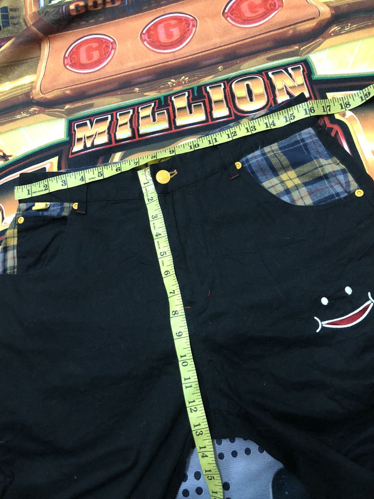 Japanese Brand UP! SMILE TOKYO JAPAN LIMITED BLACK PANTS Size US 32 / EU 48 - 14 Thumbnail