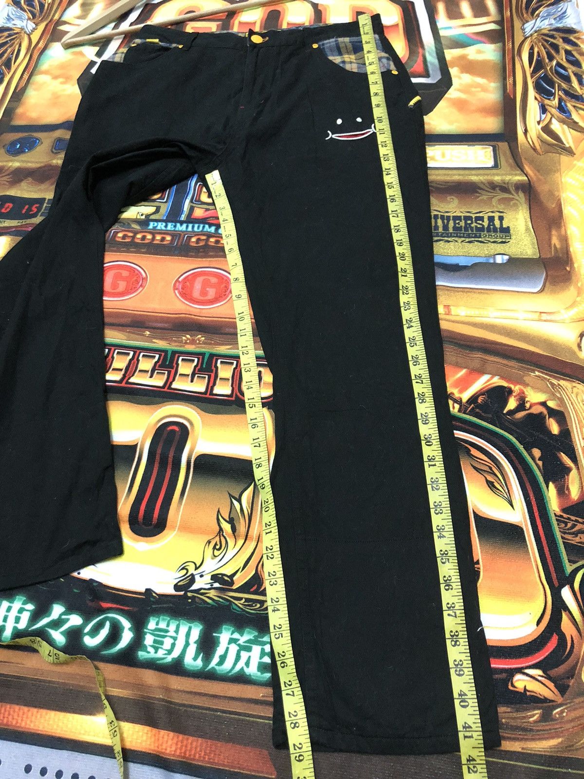 Japanese Brand UP! SMILE TOKYO JAPAN LIMITED BLACK PANTS Size US 32 / EU 48 - 15 Thumbnail