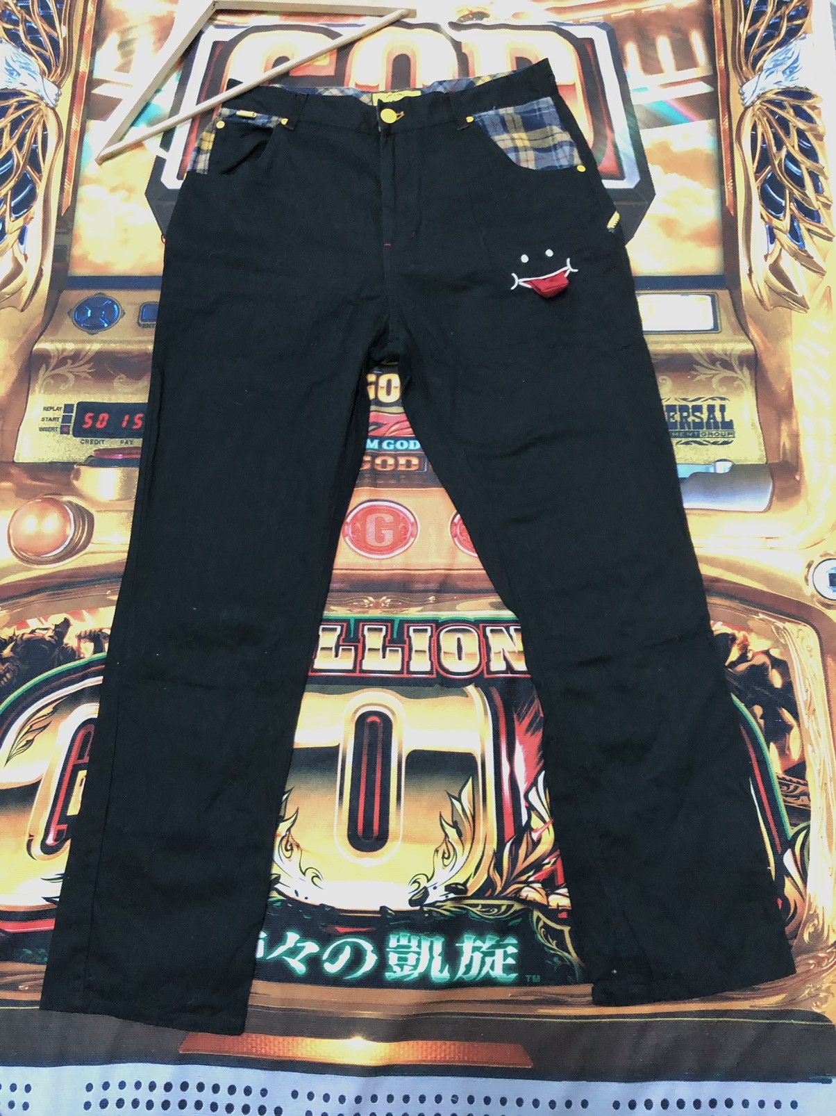 Japanese Brand UP! SMILE TOKYO JAPAN LIMITED BLACK PANTS Size US 32 / EU 48 - 1 Thumbnail
