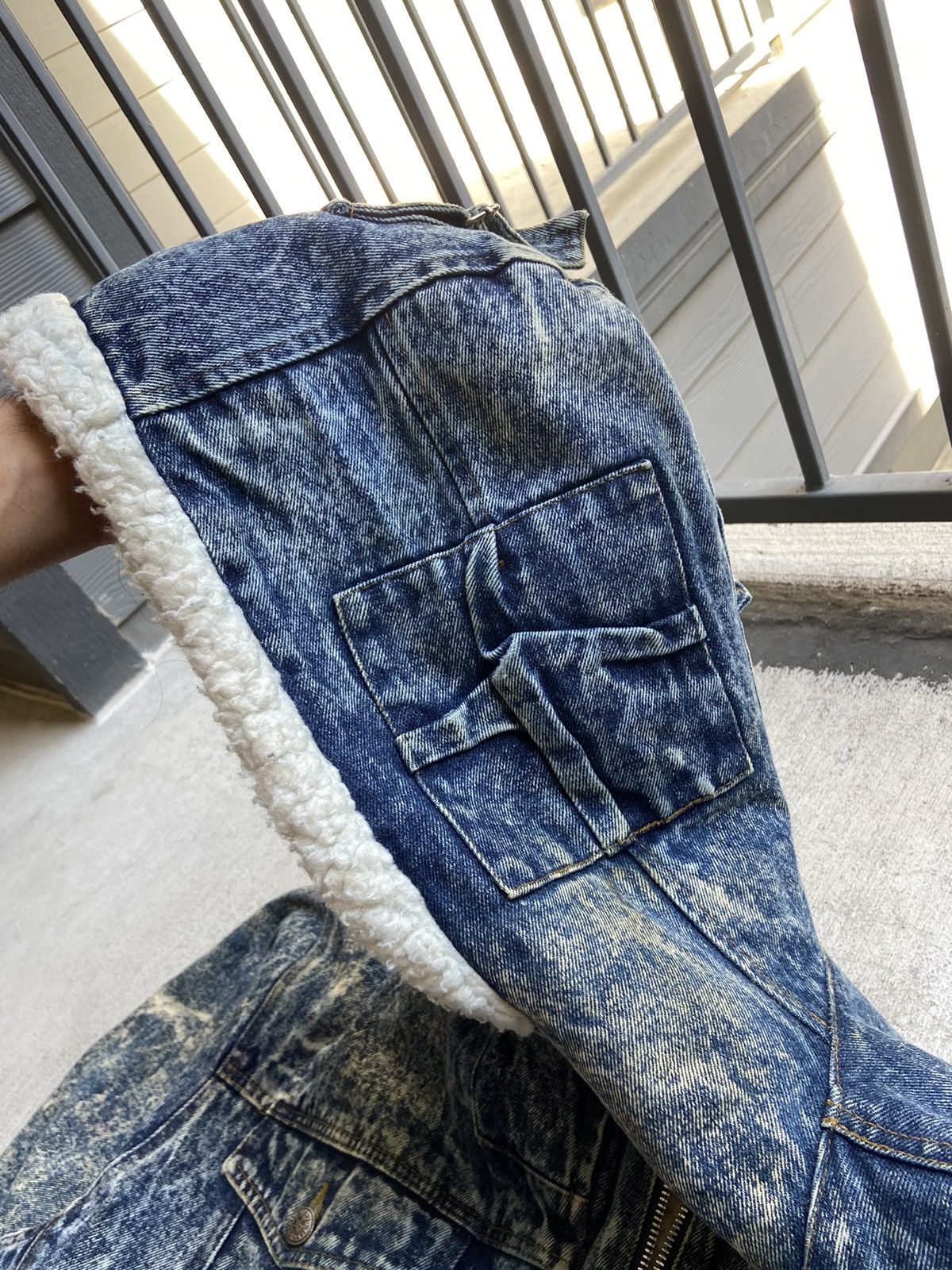 Levi's × Levi's Vintage Clothing × Vintage Vintage 80’s Levi’s Sherpa Hooded Denim Jean Jacket Blue Size US S / EU 44-46 / 1 - 17 Thumbnail