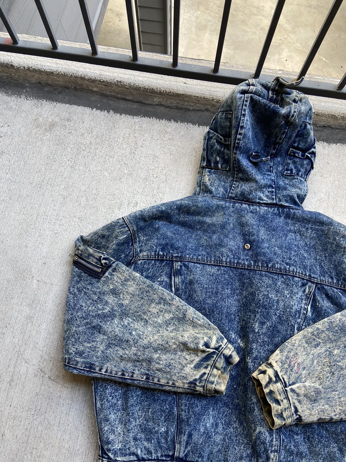 Levi's × Levi's Vintage Clothing × Vintage Vintage 80’s Levi’s Sherpa Hooded Denim Jean Jacket Blue Size US S / EU 44-46 / 1 - 9 Thumbnail