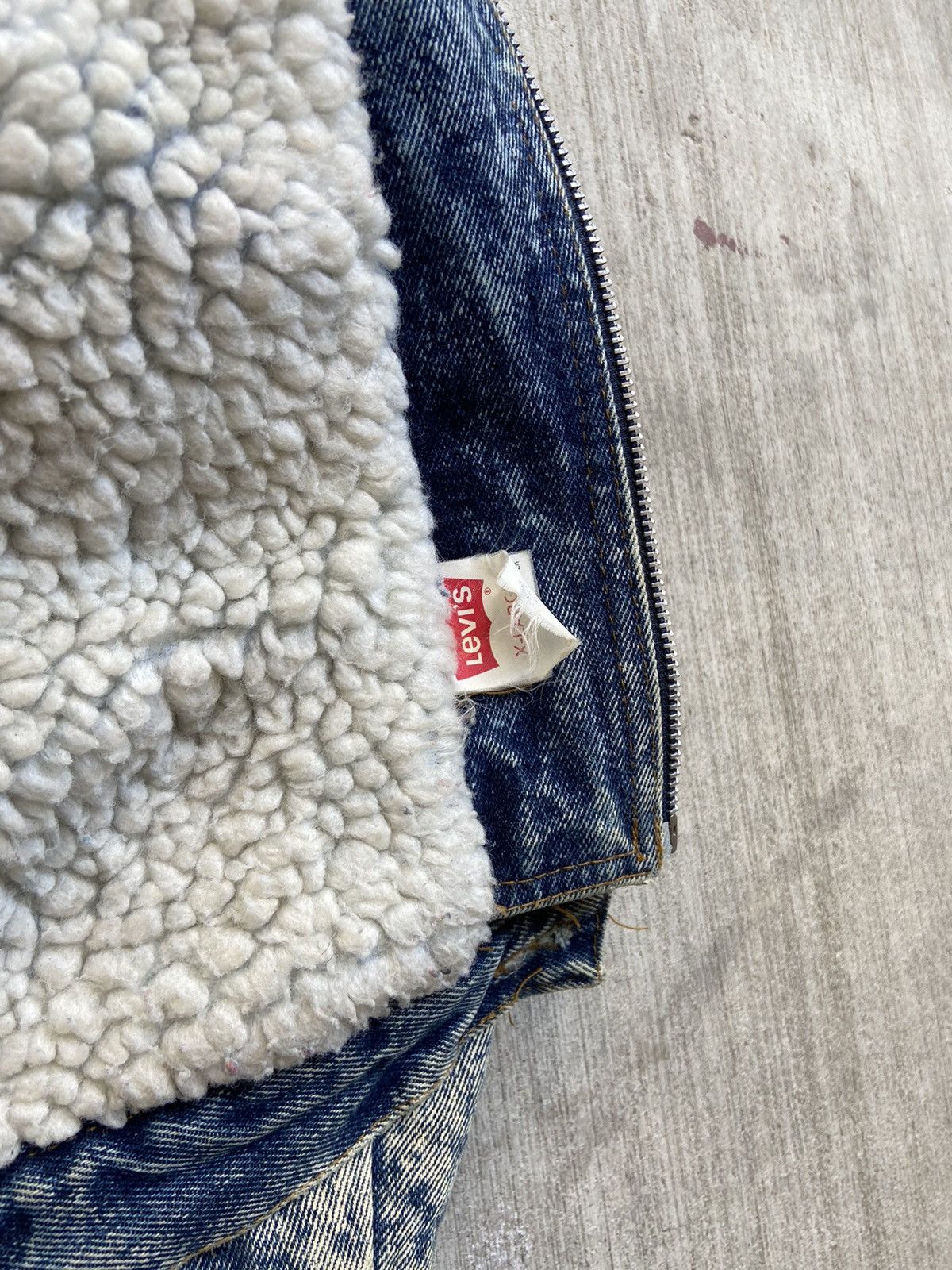 Levi's × Levi's Vintage Clothing × Vintage Vintage 80’s Levi’s Sherpa Hooded Denim Jean Jacket Blue Size US S / EU 44-46 / 1 - 18 Thumbnail