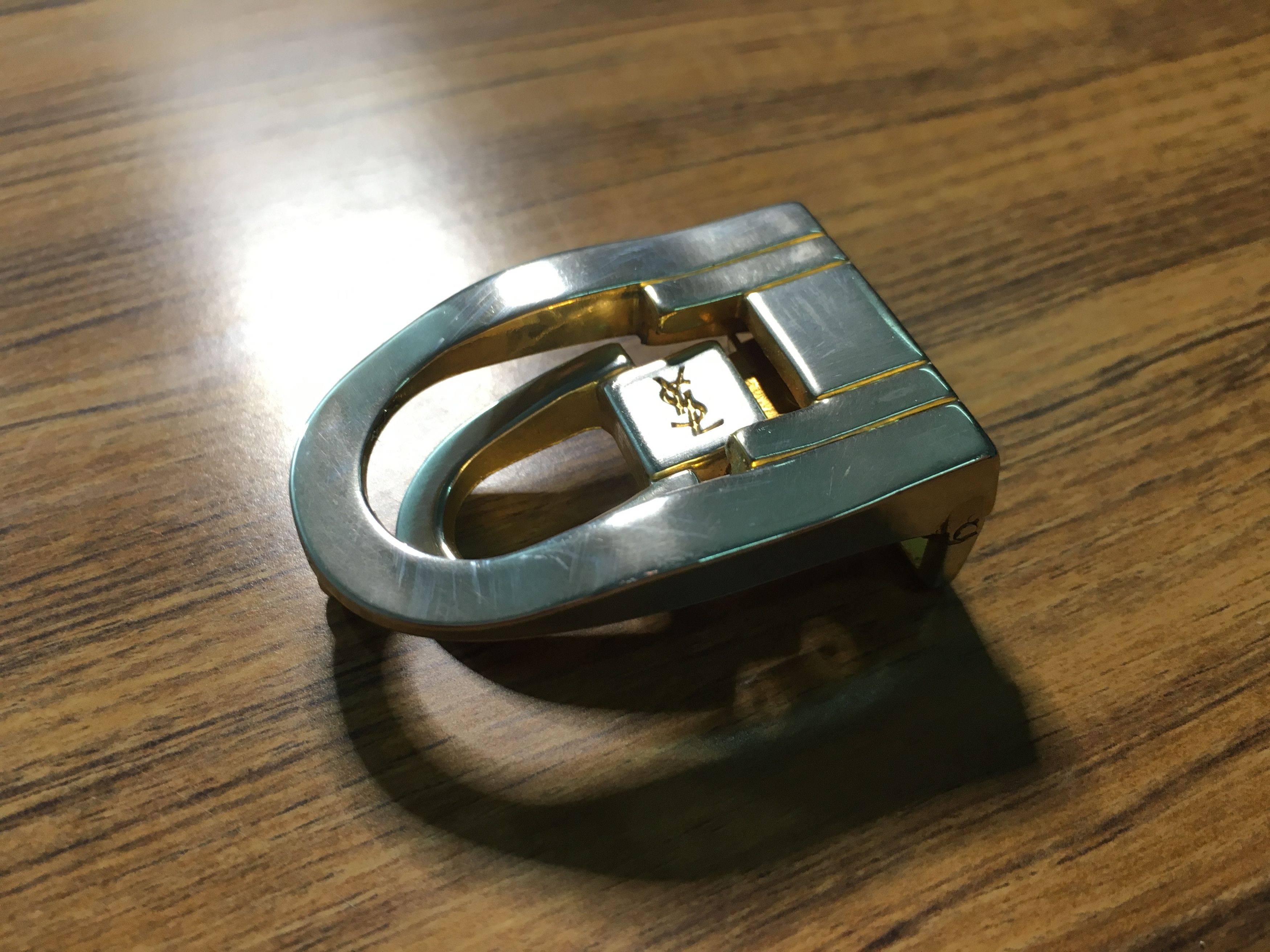 Vintage Yves saint laurent belt buckle YSL Made In Italy