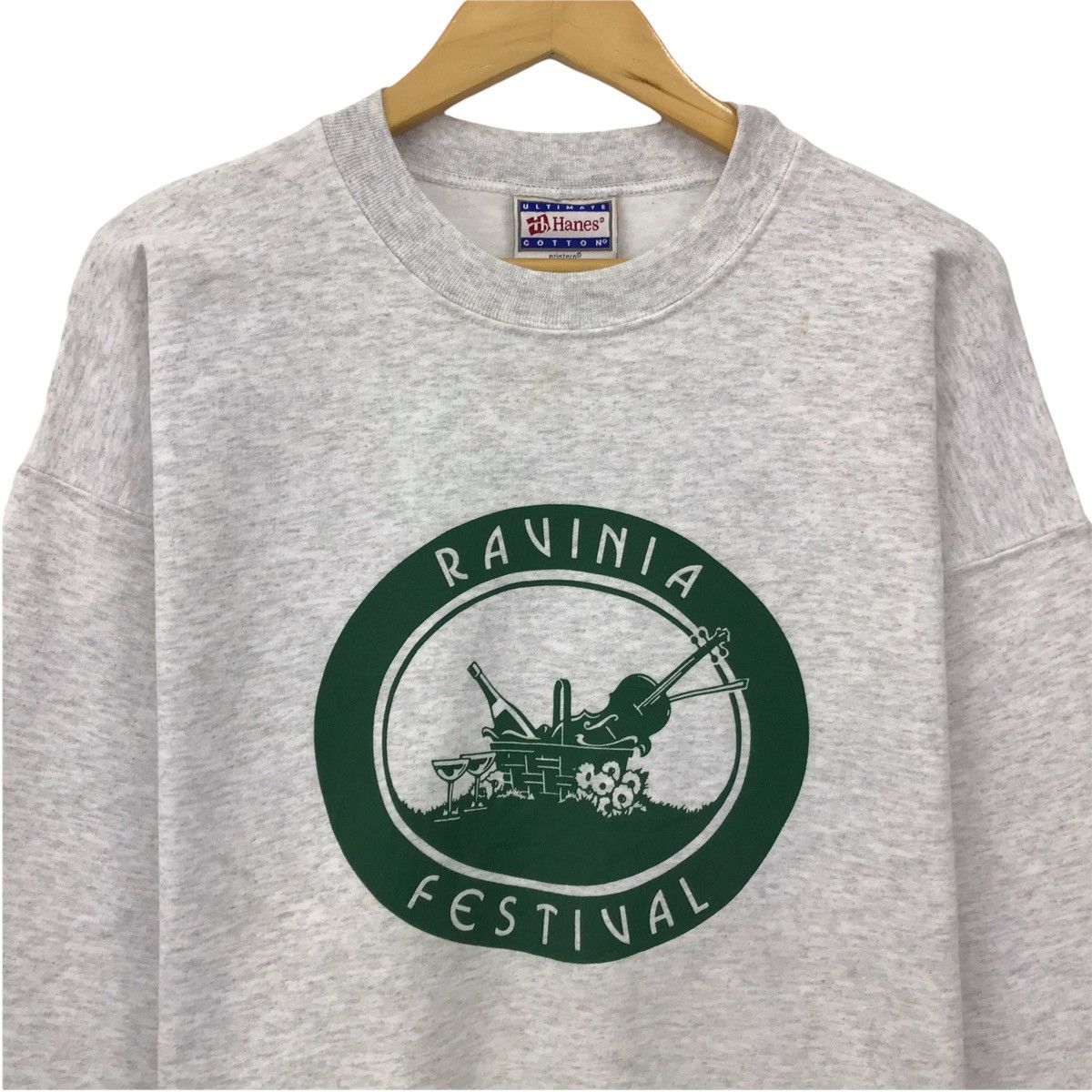 Hanes × Vintage Vintage Ravinia Festival Sweatshirt Big Logo Pullover Jumper Size US L / EU 52-54 / 3 - 2 Thumbnail