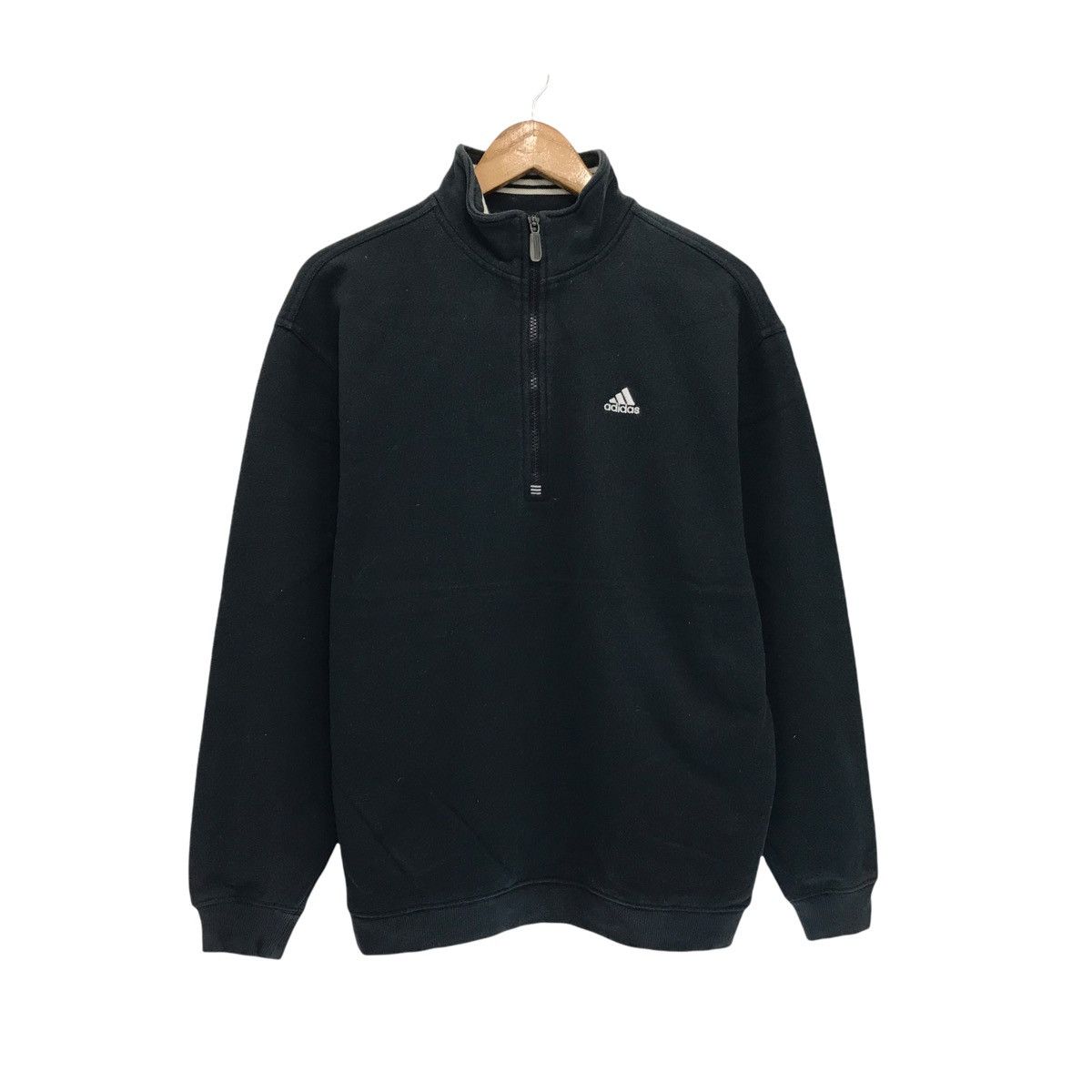 Adidas × Vintage Vintage Adidas Small Logo Half Zipper Sweatshirt Size US M / EU 48-50 / 2 - 1 Thumbnail
