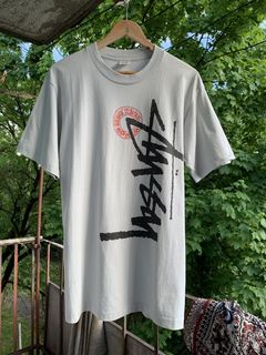 New Vintage Stussy World Tribe Tee T-Shirt Tour Grey Gray Size Medium M