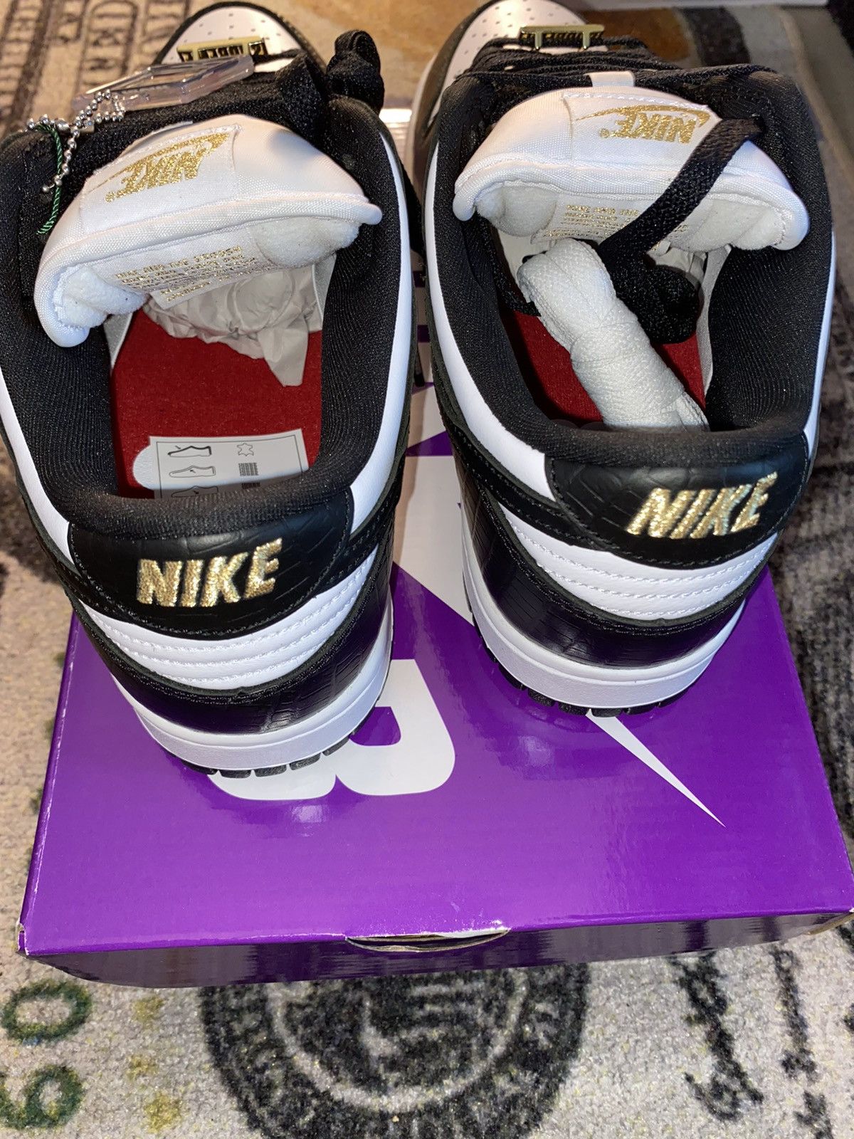 Nike × Supreme Nike SB Dunk Low Supreme Stars Black (2021) Size US 8.5 / EU 41-42 - 4 Thumbnail
