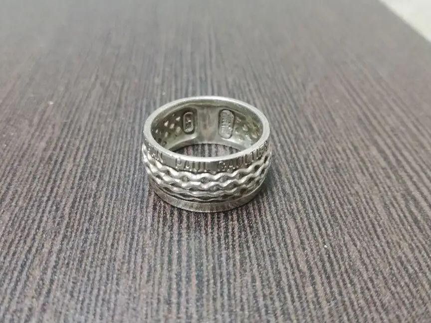 Jean Paul Gaultier JPG Perforated Logo Ring Size ONE SIZE - 1 Thumbnail