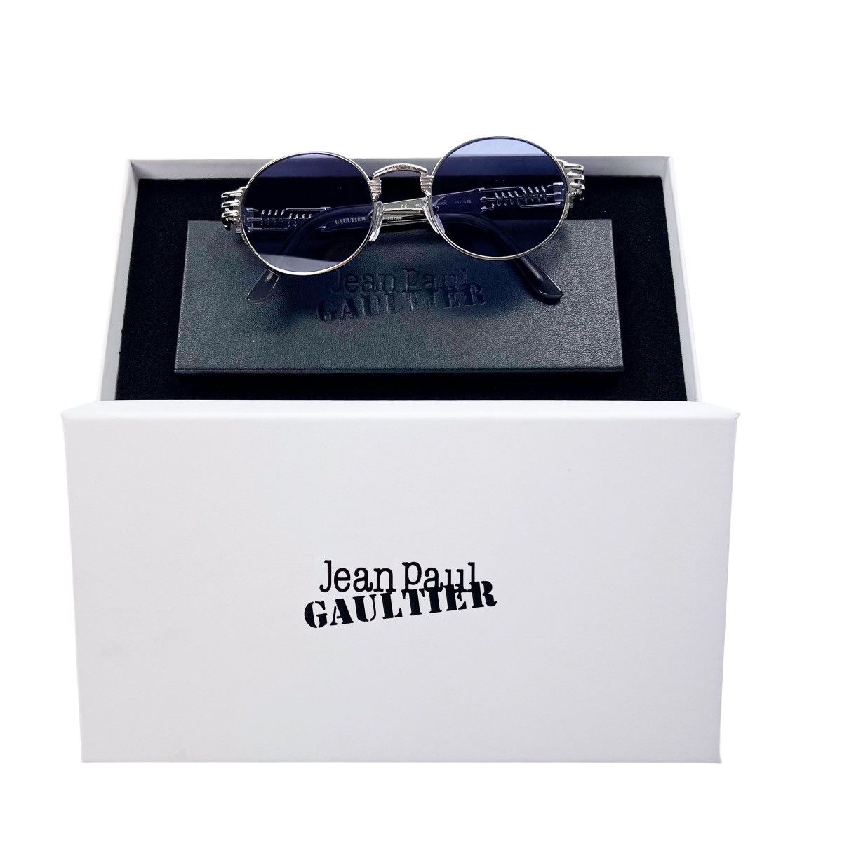 Jean Paul Gaultier Jean Paul Gaultier x Karim Benzema 56-6106 Silver Sunglasses Size ONE SIZE - 5 Thumbnail