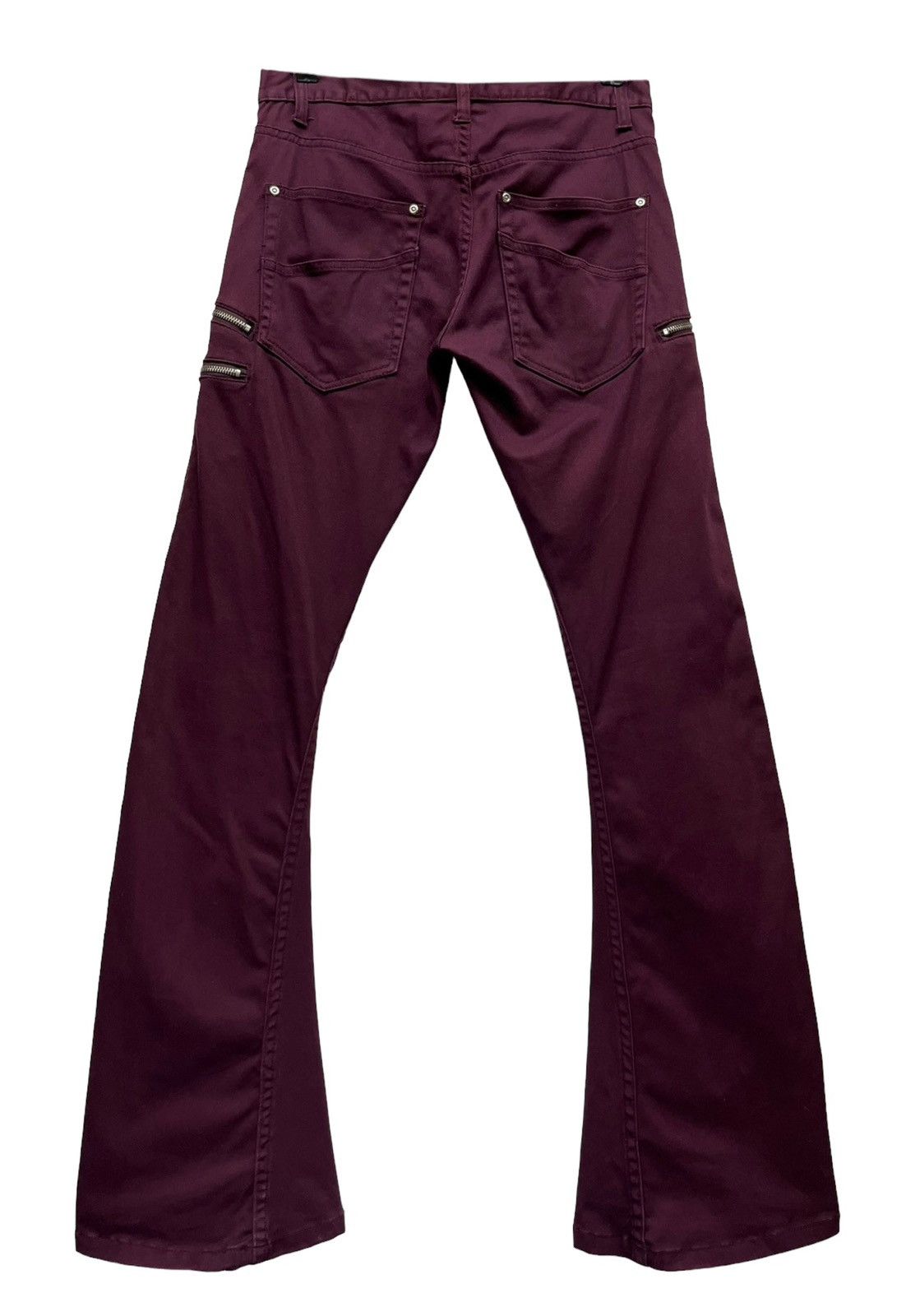 Japanese Brand BIKE+STAR Grunge Punk MultiZipper Stretch Skinny Flare Pants Size US 30 / EU 46 - 6 Thumbnail