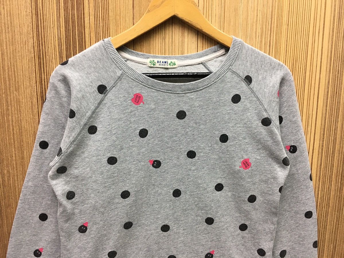 Beams Hearts Polka Dot Full Print Sweatshirt