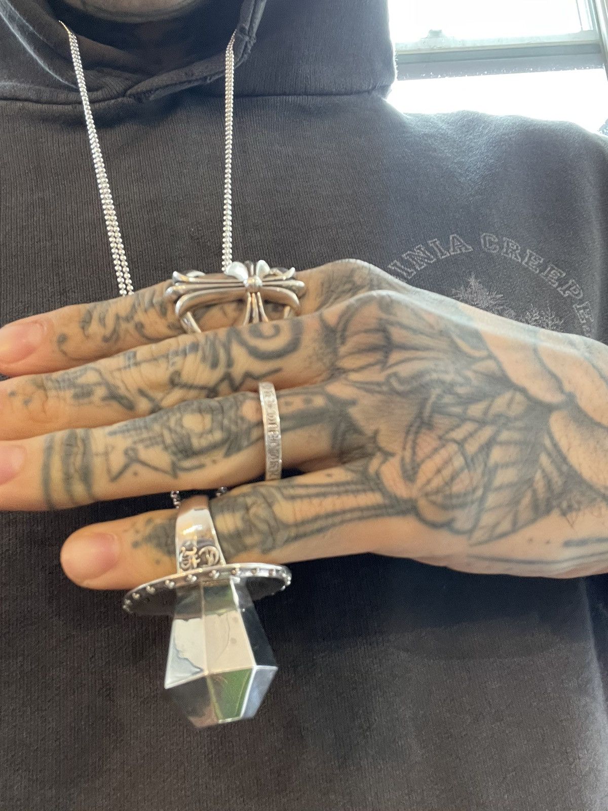 Chrome Hearts Chrome Hearts SOLID SILVER RING POP NECKLACE