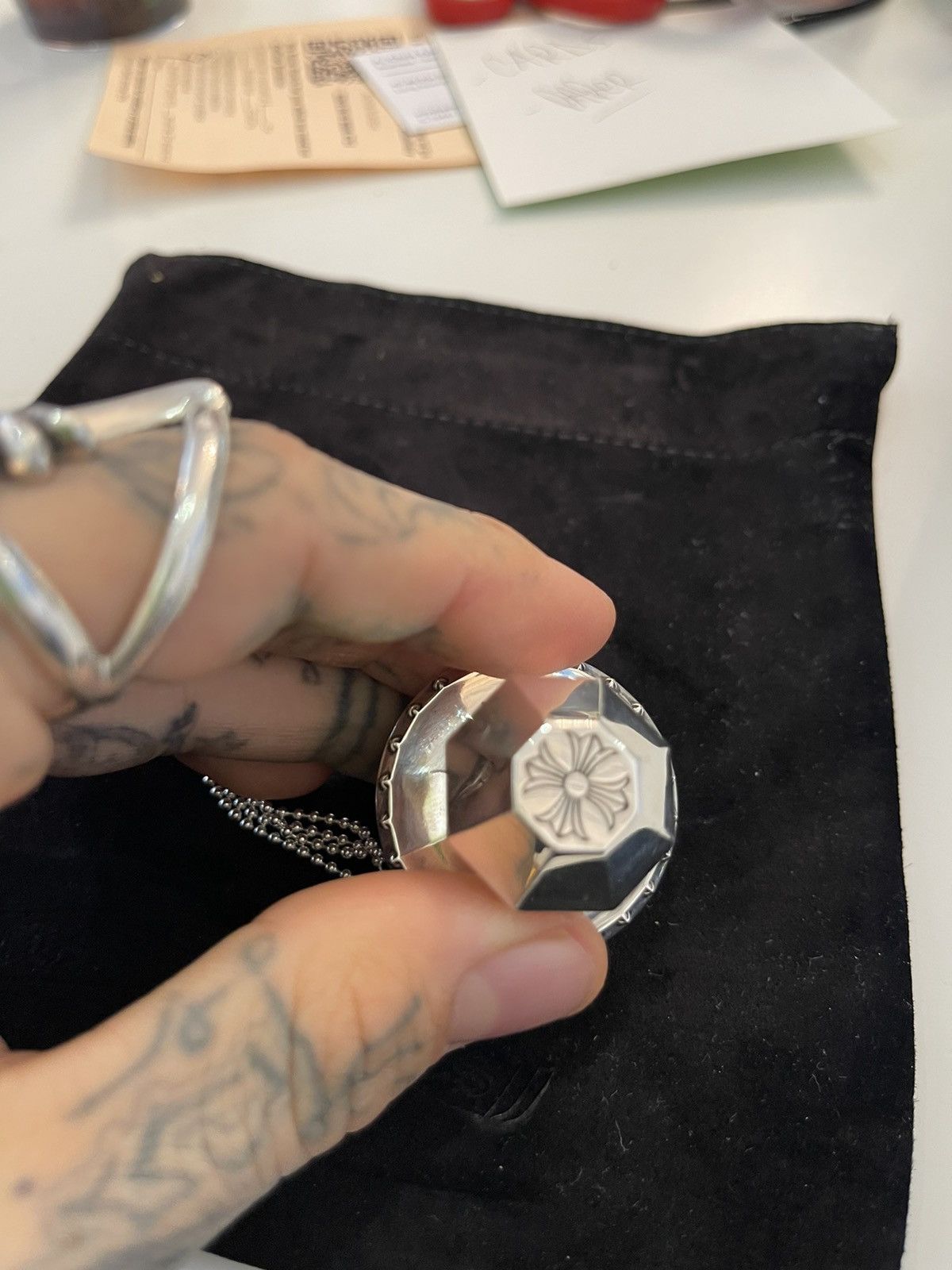 Chrome Hearts Chrome Hearts SOLID SILVER RING POP NECKLACE RING Size ONE SIZE - 13 Thumbnail