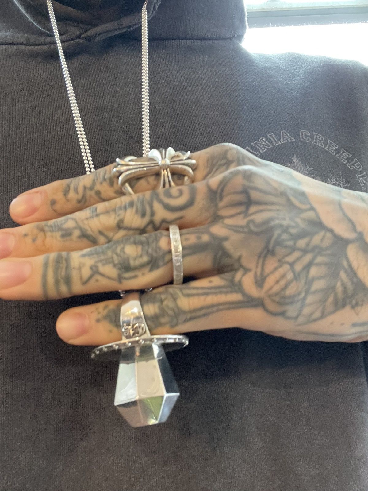 Chrome Hearts Chrome Hearts SOLID SILVER RING POP NECKLACE RING Size ONE SIZE - 7 Thumbnail
