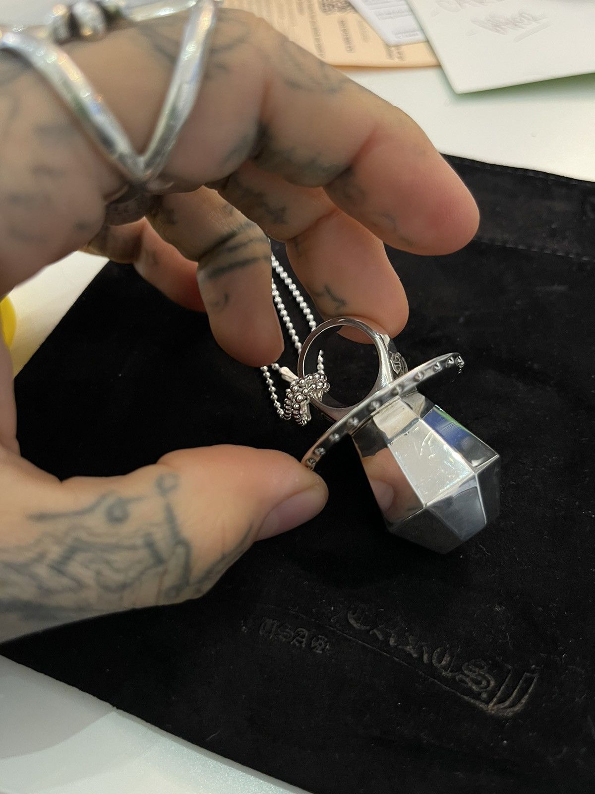 Chrome Hearts Chrome Hearts SOLID SILVER RING POP NECKLACE RING Size ONE SIZE - 9 Thumbnail