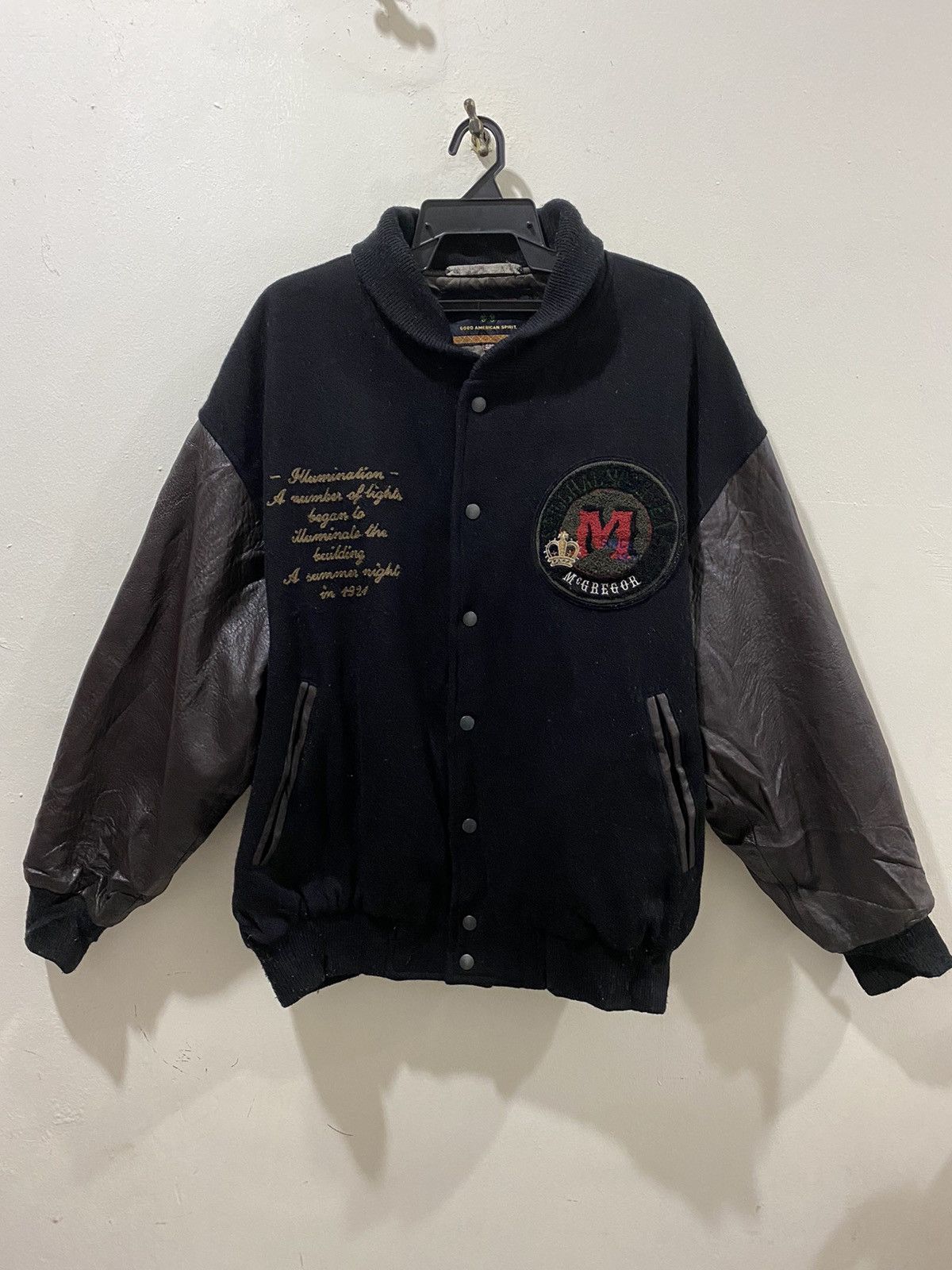 McGregor 🔥Vintage🔥 90’s Mcgregor Varsity Leather Jacket Size US XL / EU 56 / 4 - 2 Thumbnail