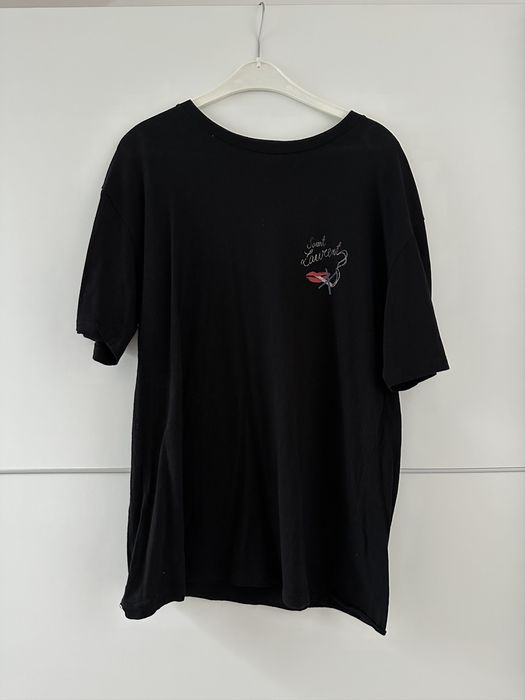 Saint laurent no outlet smoking tee