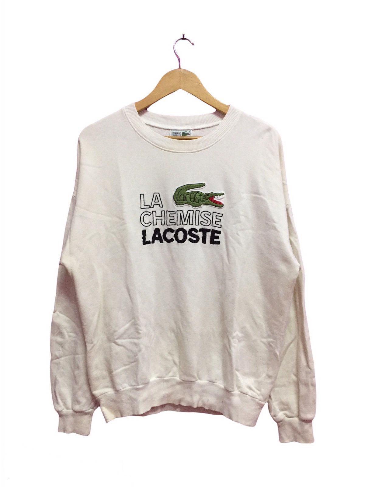 Lacoste Vintage 90s Chemise Lacoste Sweatshirts Size US L / EU 52-54 / 3 - 1 Thumbnail