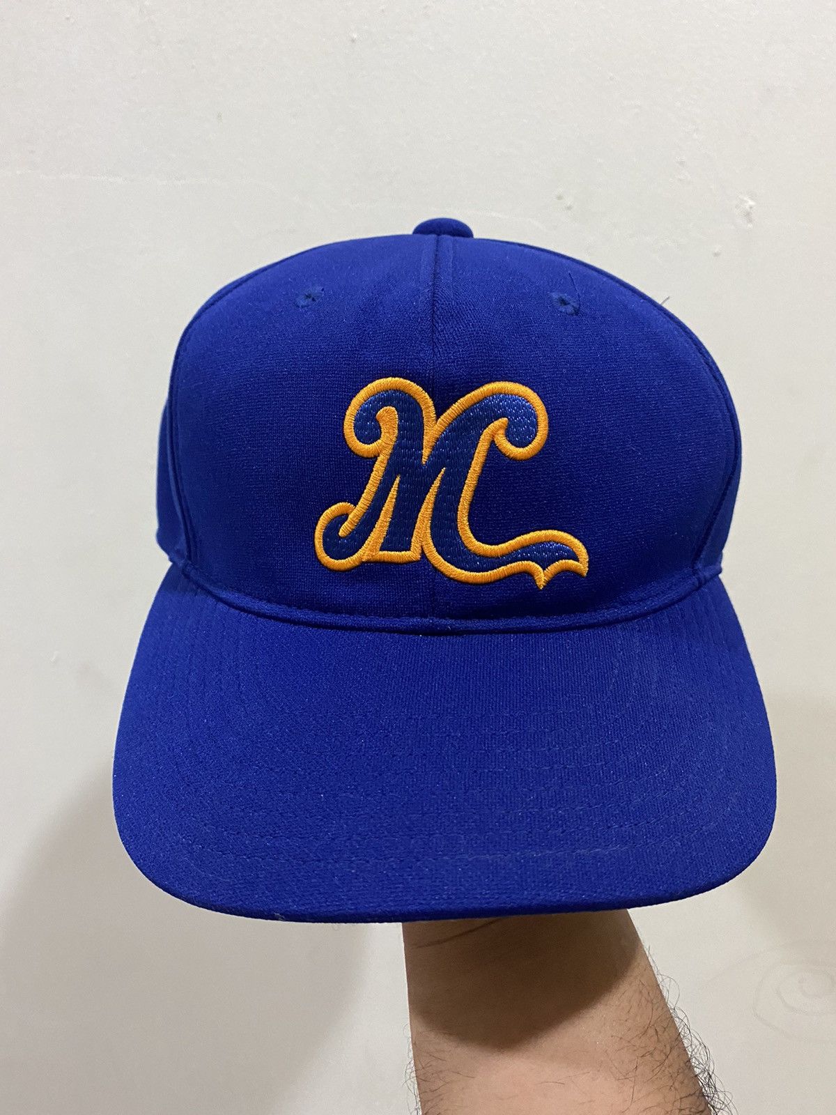 Japanese Brand 🔥Vintage🔥 “M” Japanese Baseball Team Mizuno Hat Size ONE SIZE - 2 Thumbnail